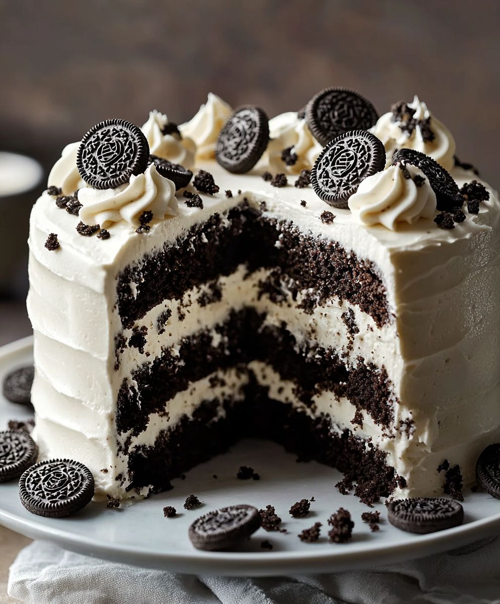 Oreo Cookies and Cream Cake