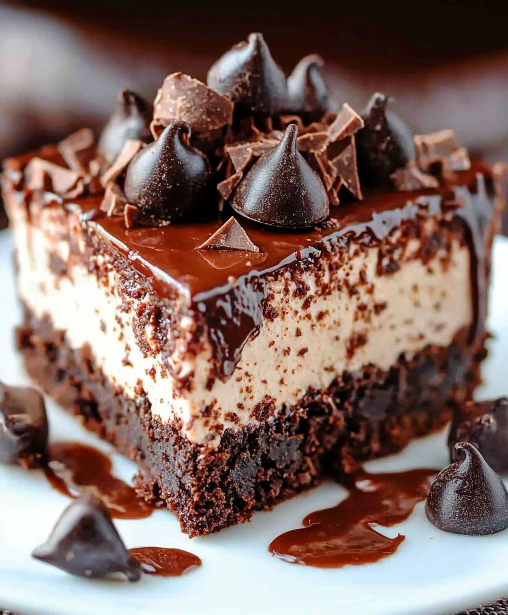 No-Bake Cheesecake Brownies