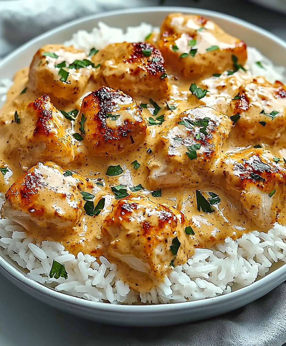 Creamy Smothered Chicken Rice