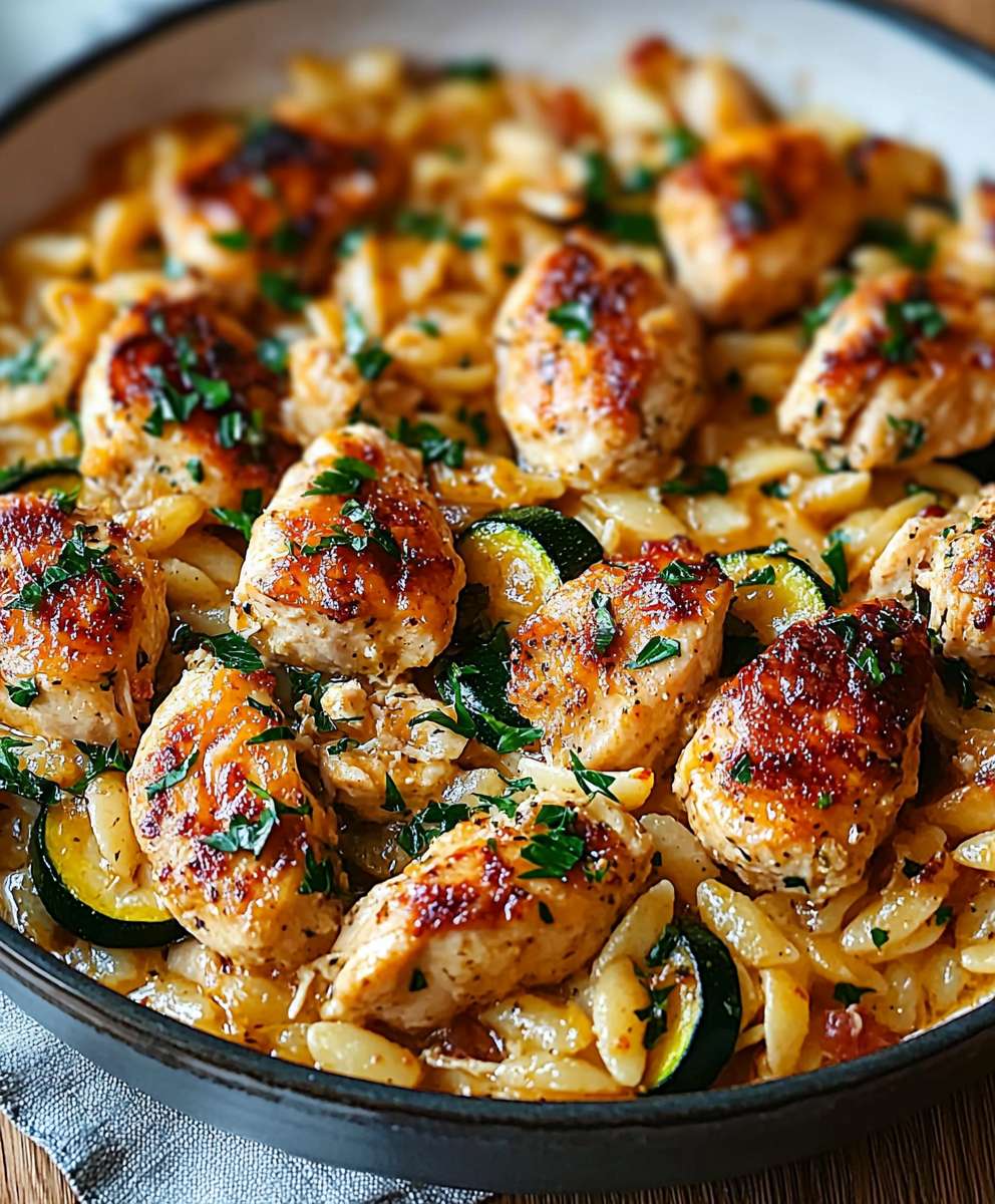 Mediterranean Chicken Zucchini Bake