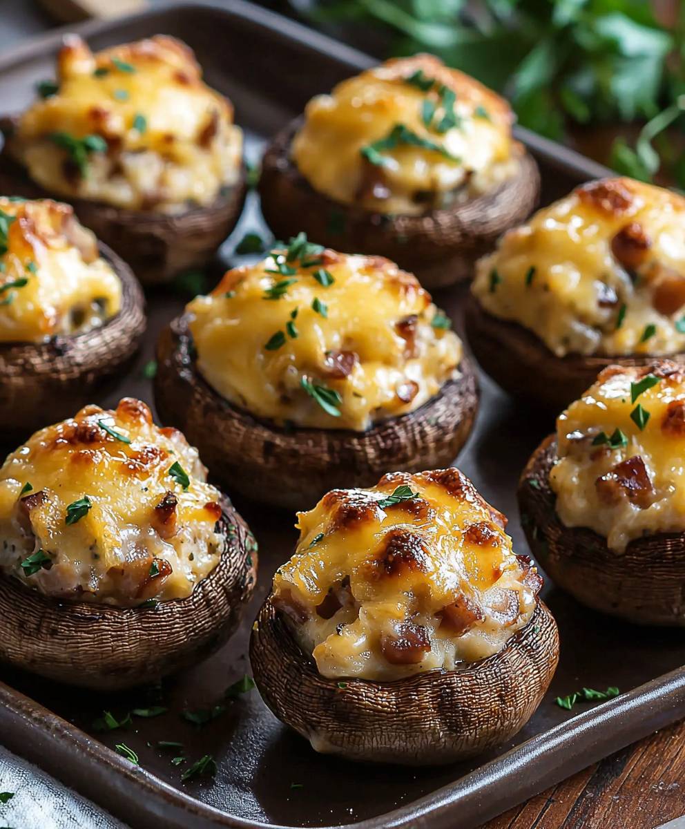 Cheesy Stuffed Mushrooms