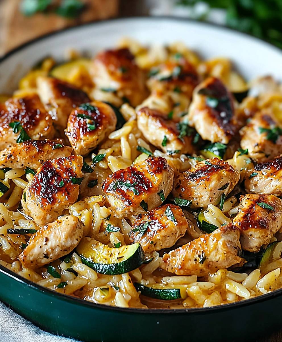 Mediterranean Chicken Zucchini Bake
