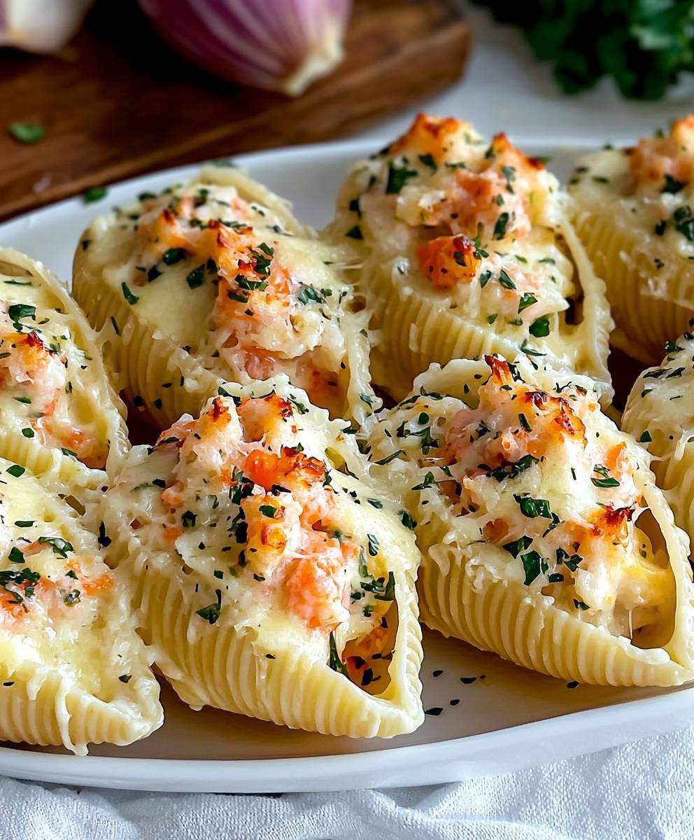 Creamy Seafood Stuffed Shells