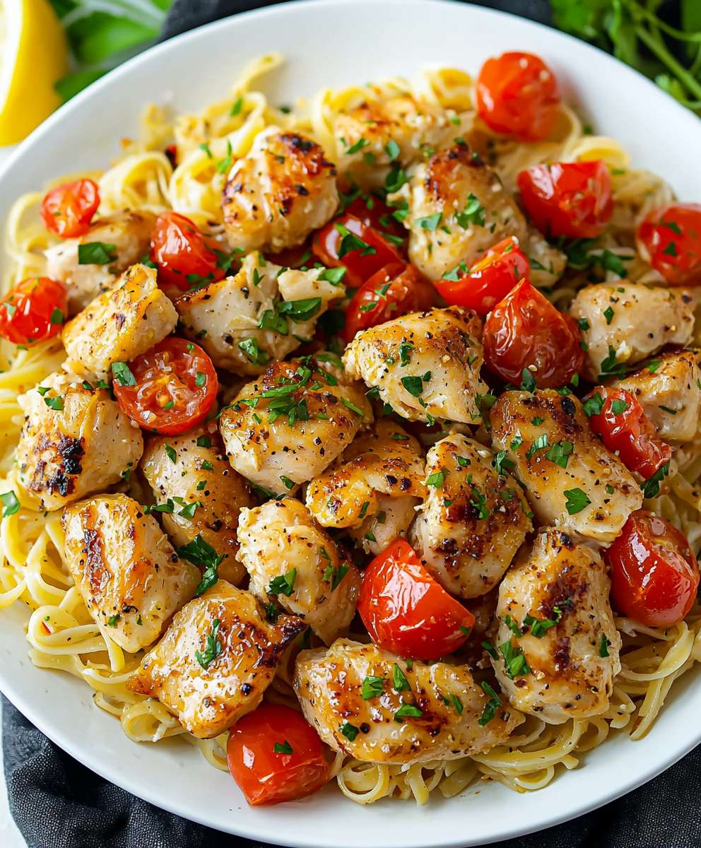 Chicken Scampi Dish