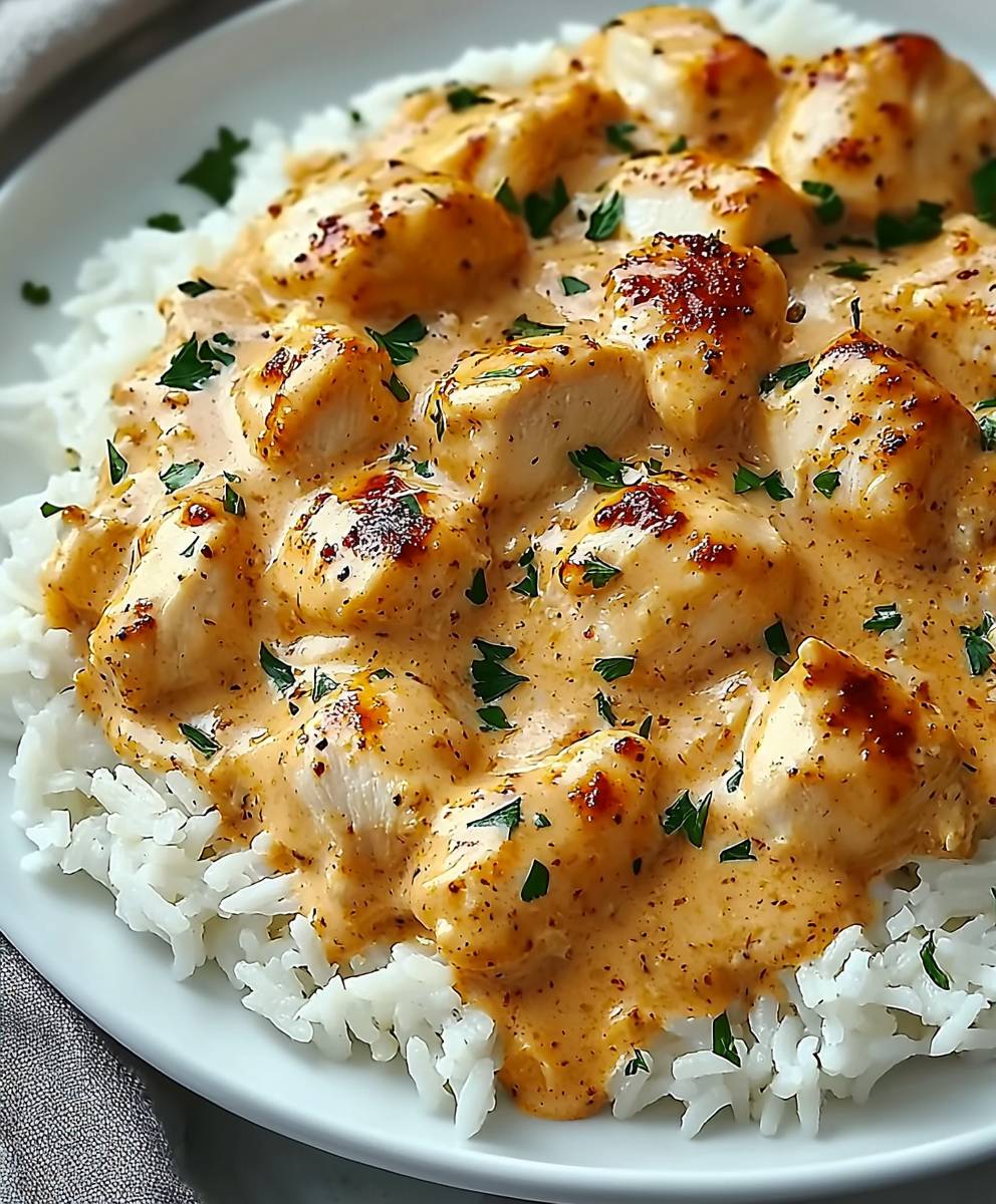 Creamy Smothered Chicken Rice