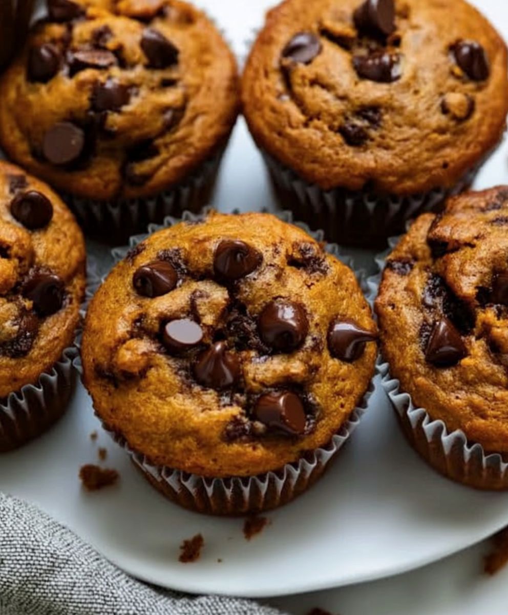 Pumpkin Chocolate Chip Muffins