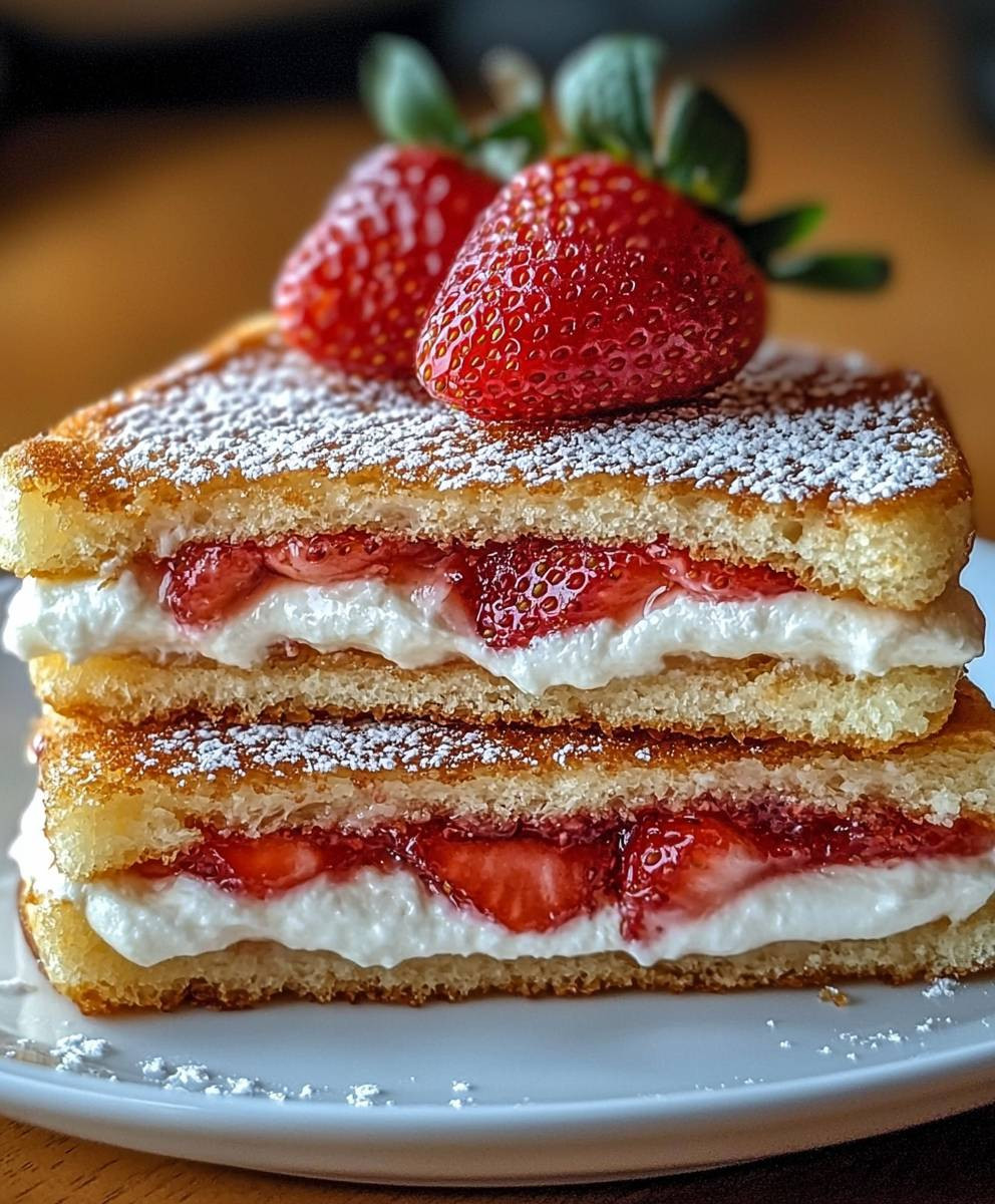 Fried Strawberry Cheesecake Sandwiches