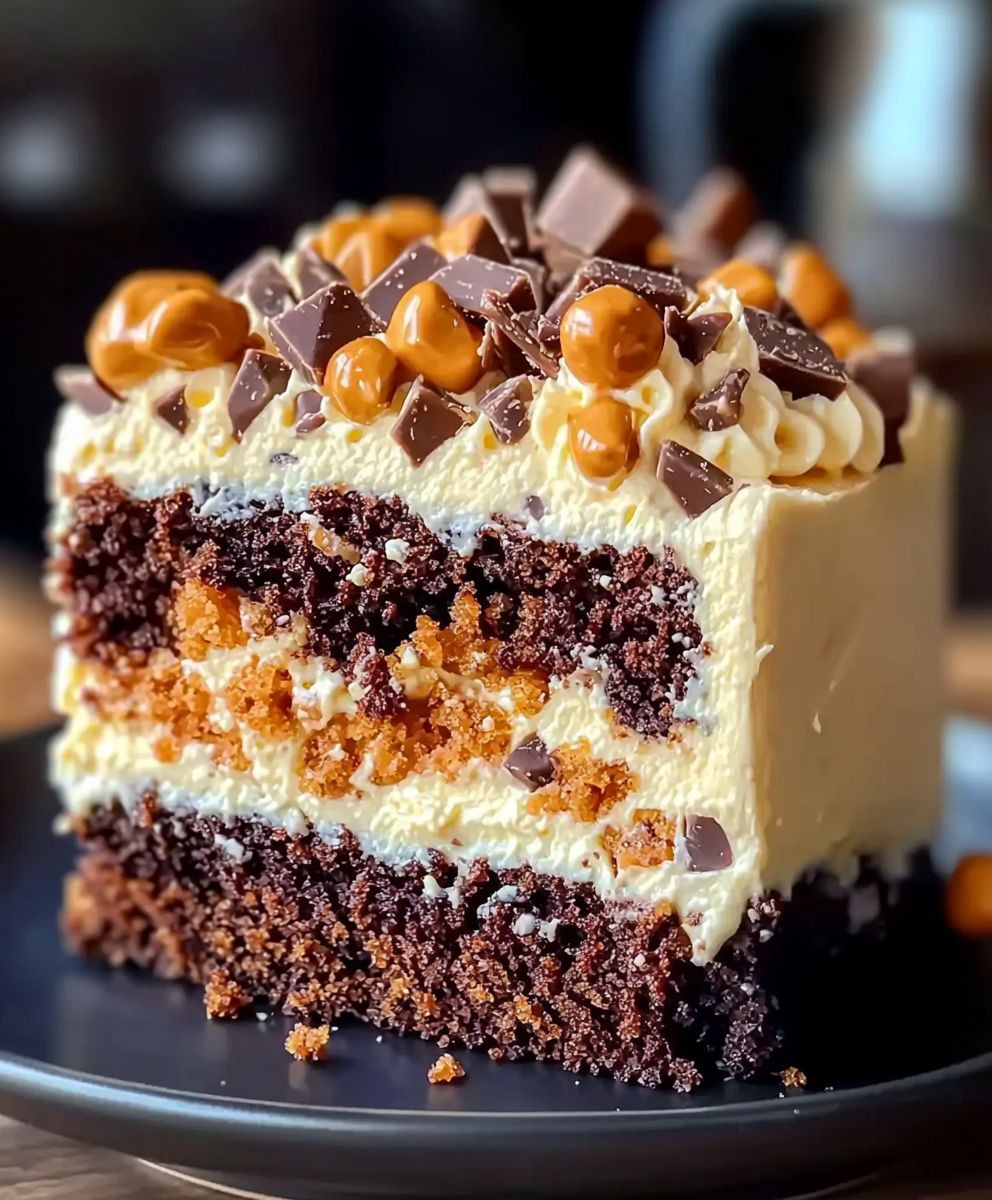 Butterfinger Bomb Cake Dessert