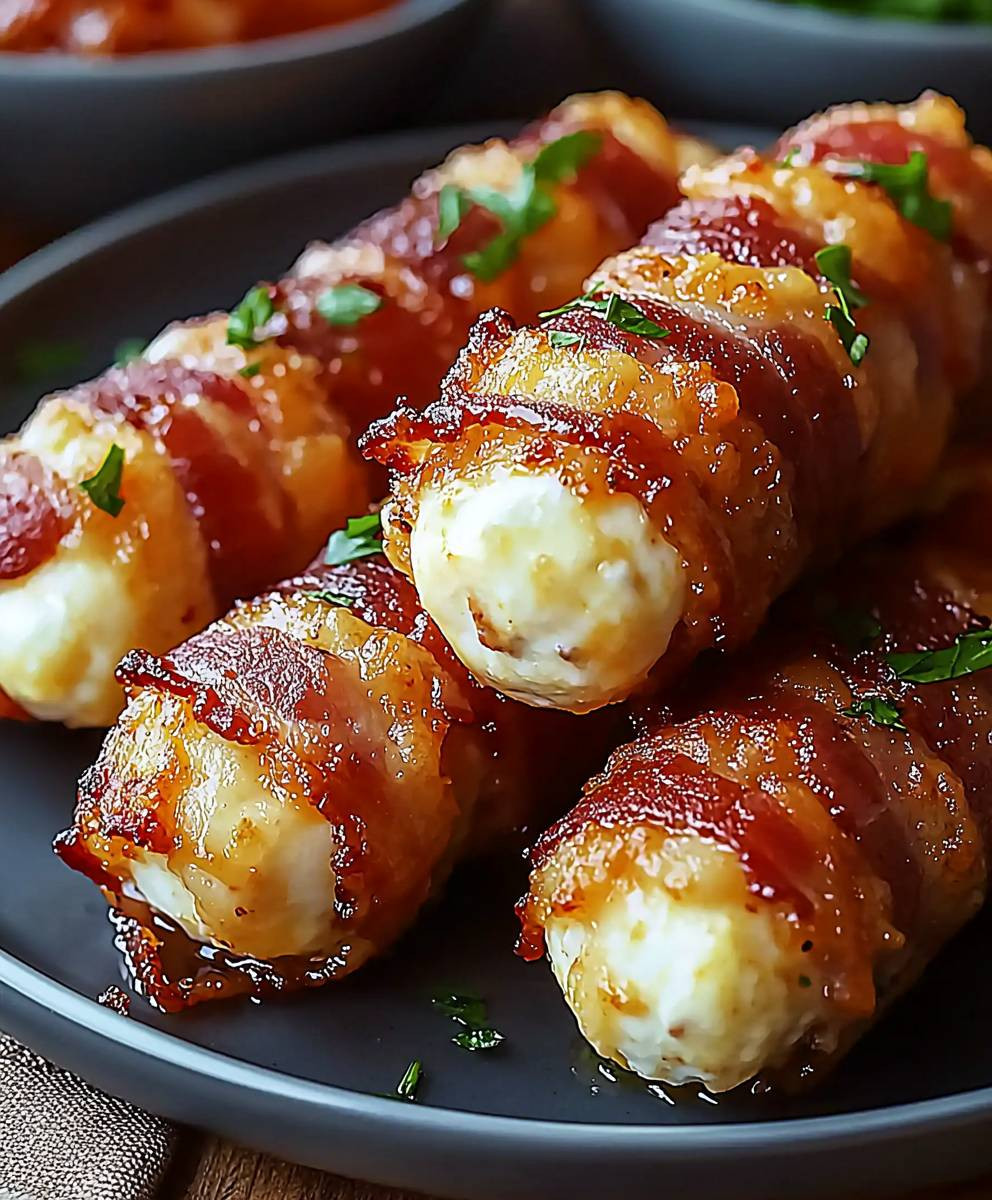 Cheesy Bacon-Wrapped Mozzarella Sticks