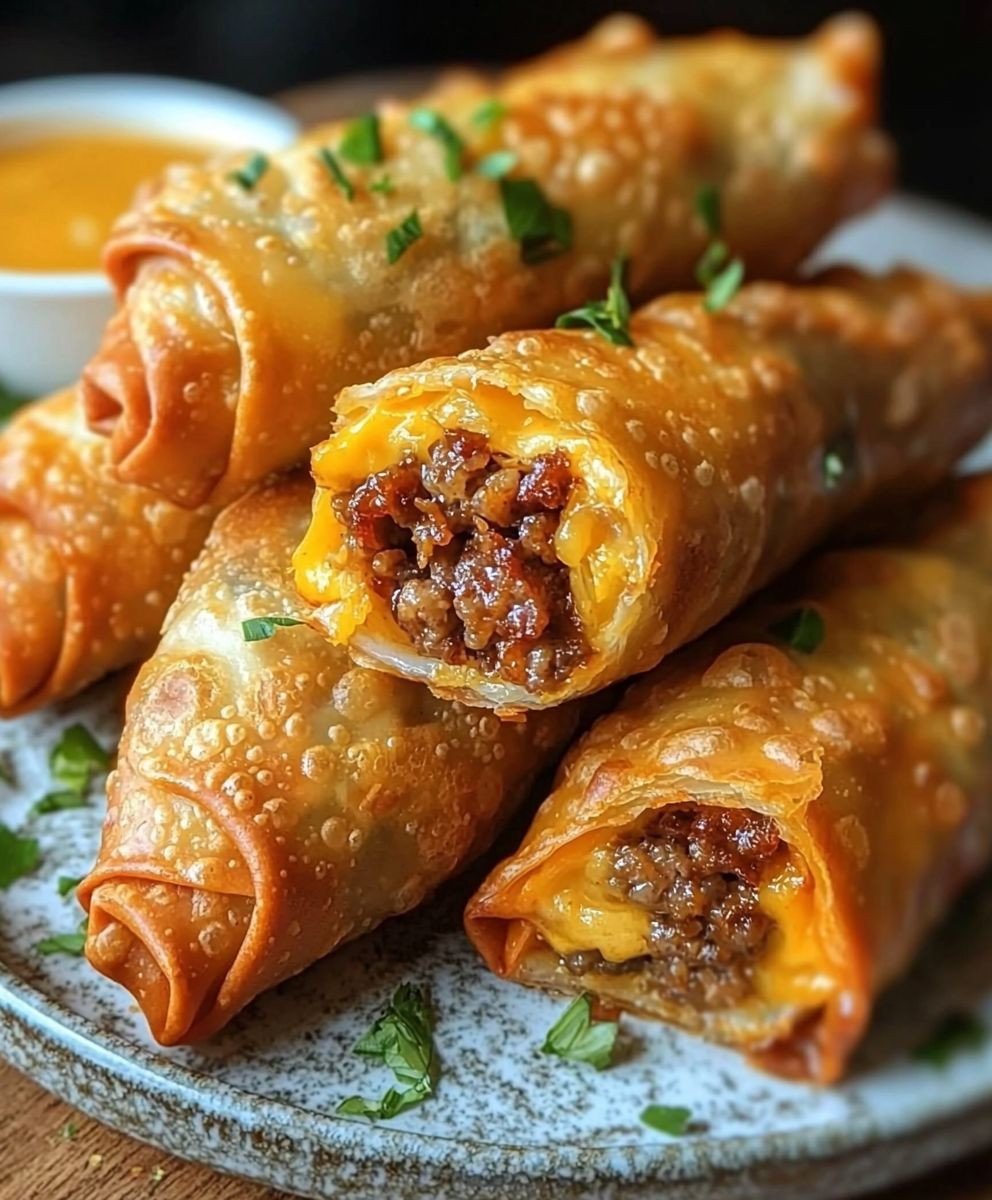 Cheeseburger Eggrolls