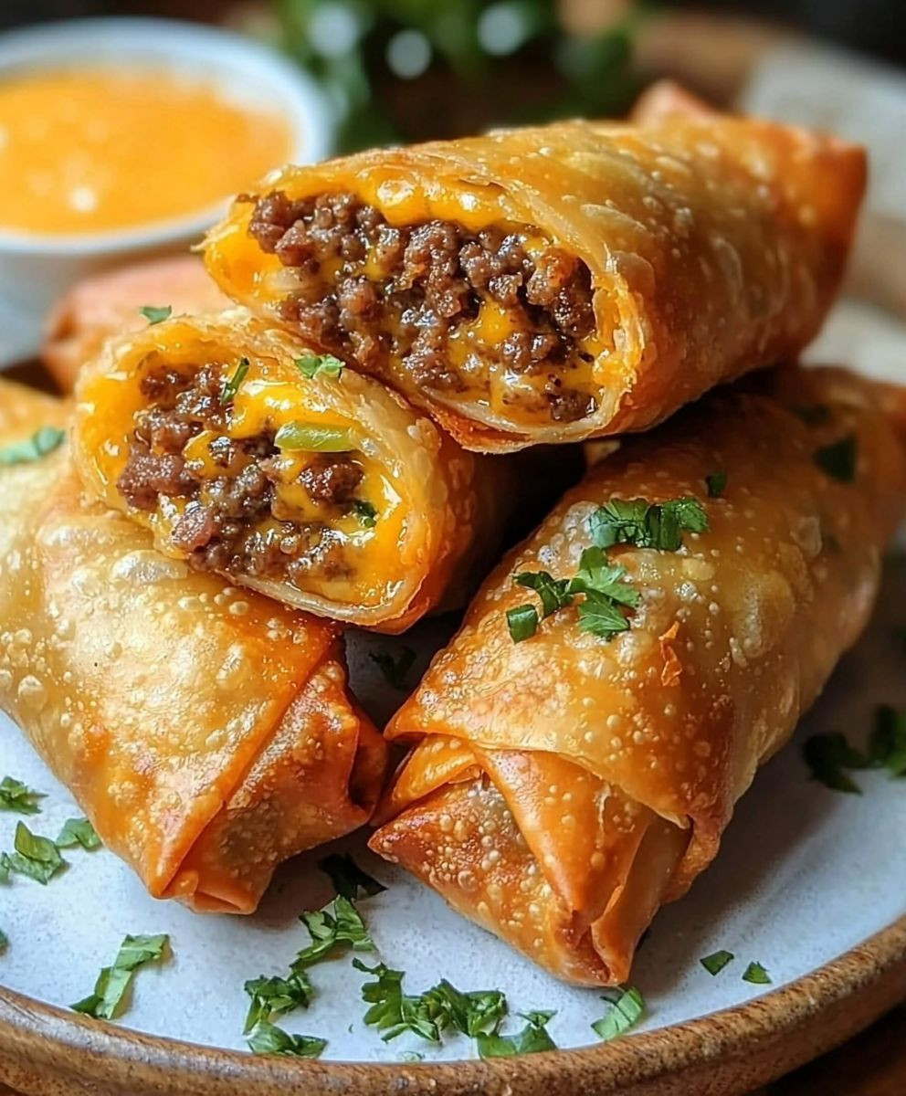 Cheeseburger Eggrolls