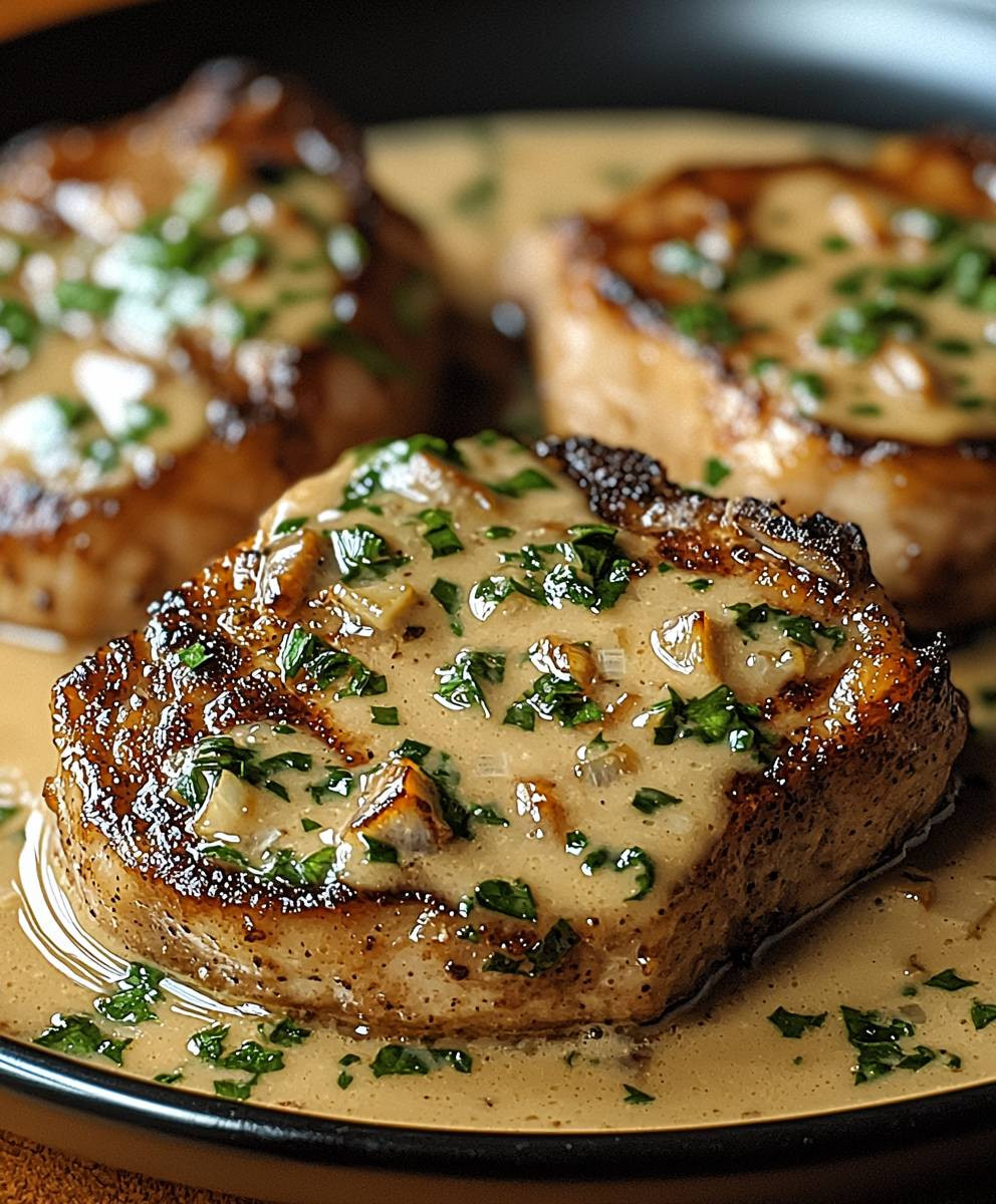 Smothered Boneless Pork Chops