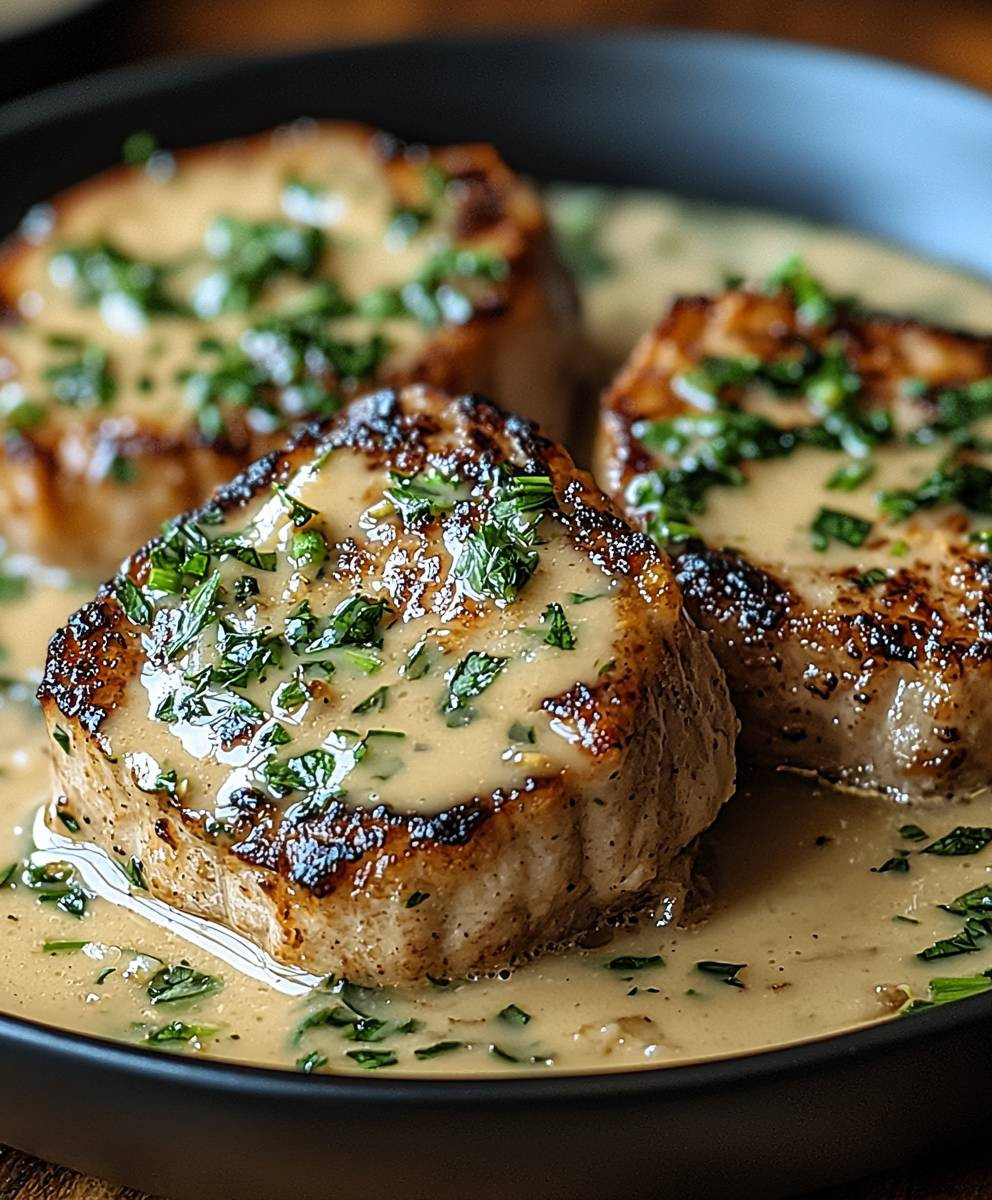Smothered Boneless Pork Chops