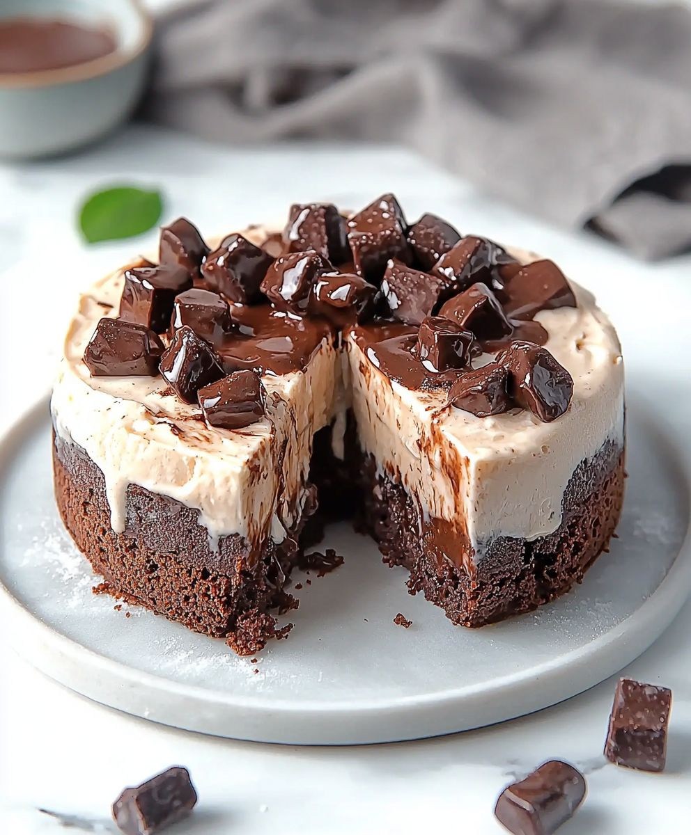 Frozen Brownie Ice Cream Cake