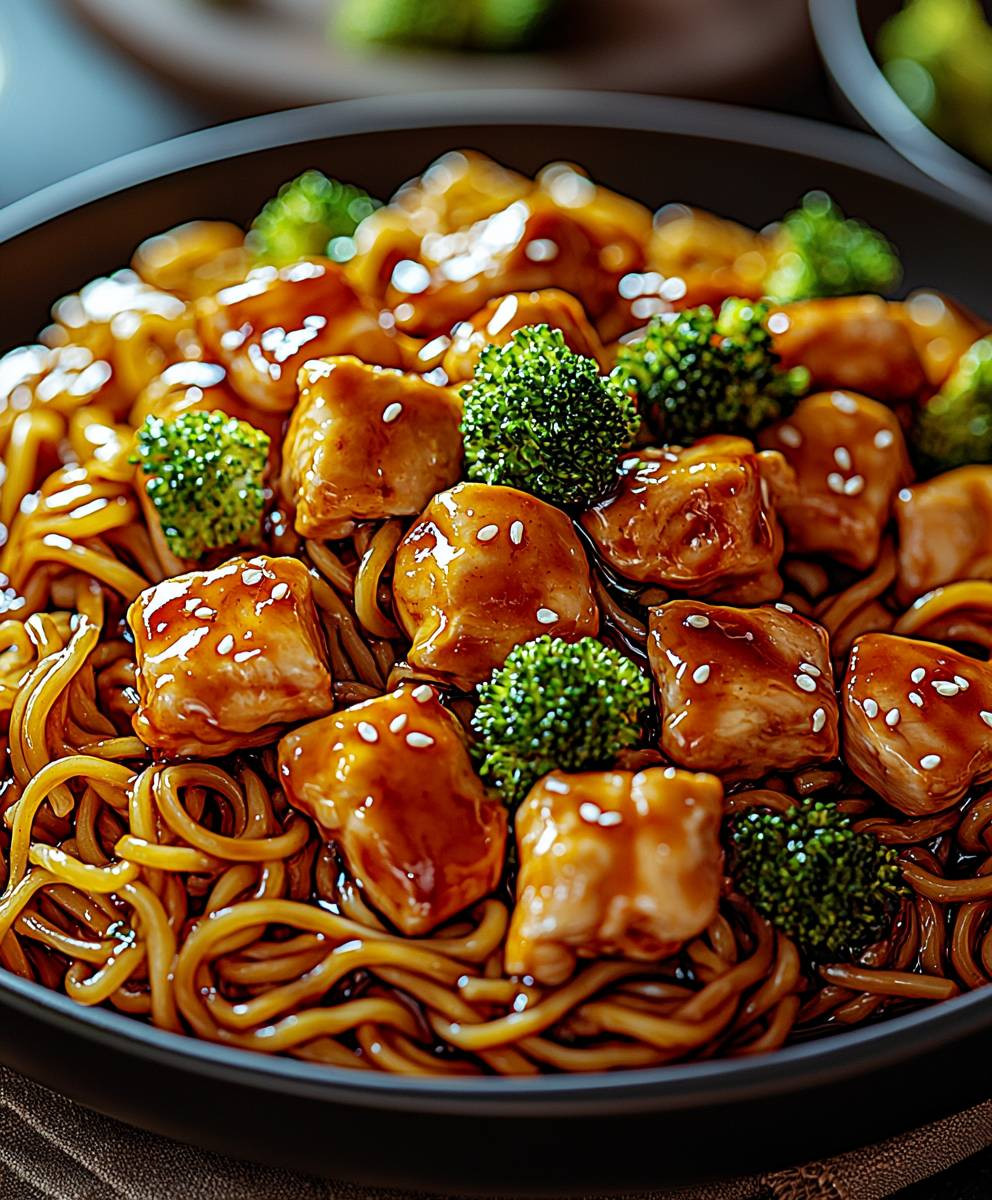 Chicken Teriyaki Noodles Dish