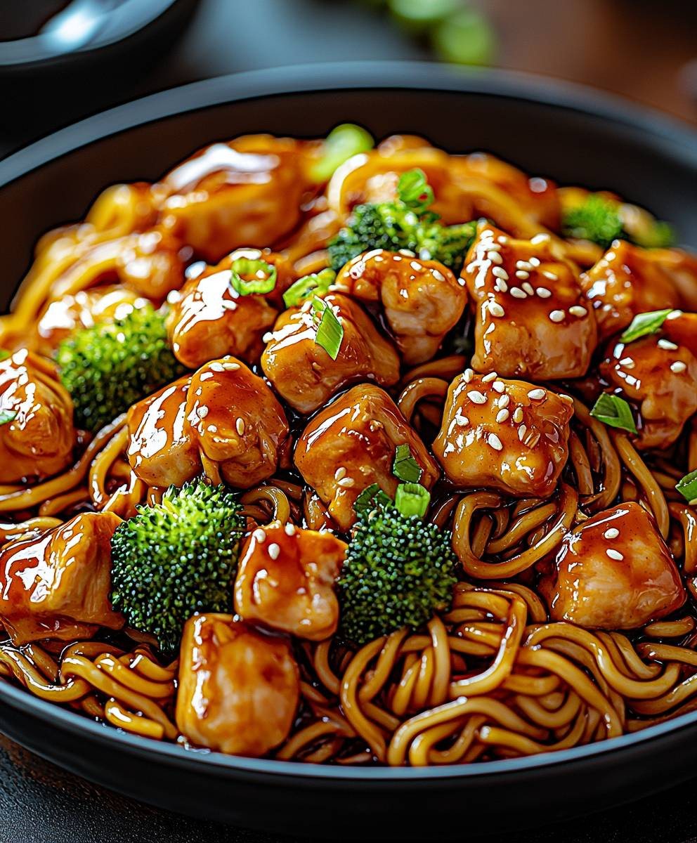 Chicken Teriyaki Noodles Dish