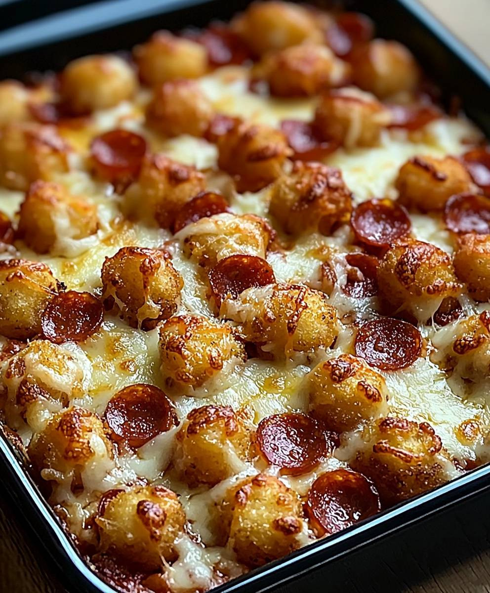 Pizza Tot Casserole Dish