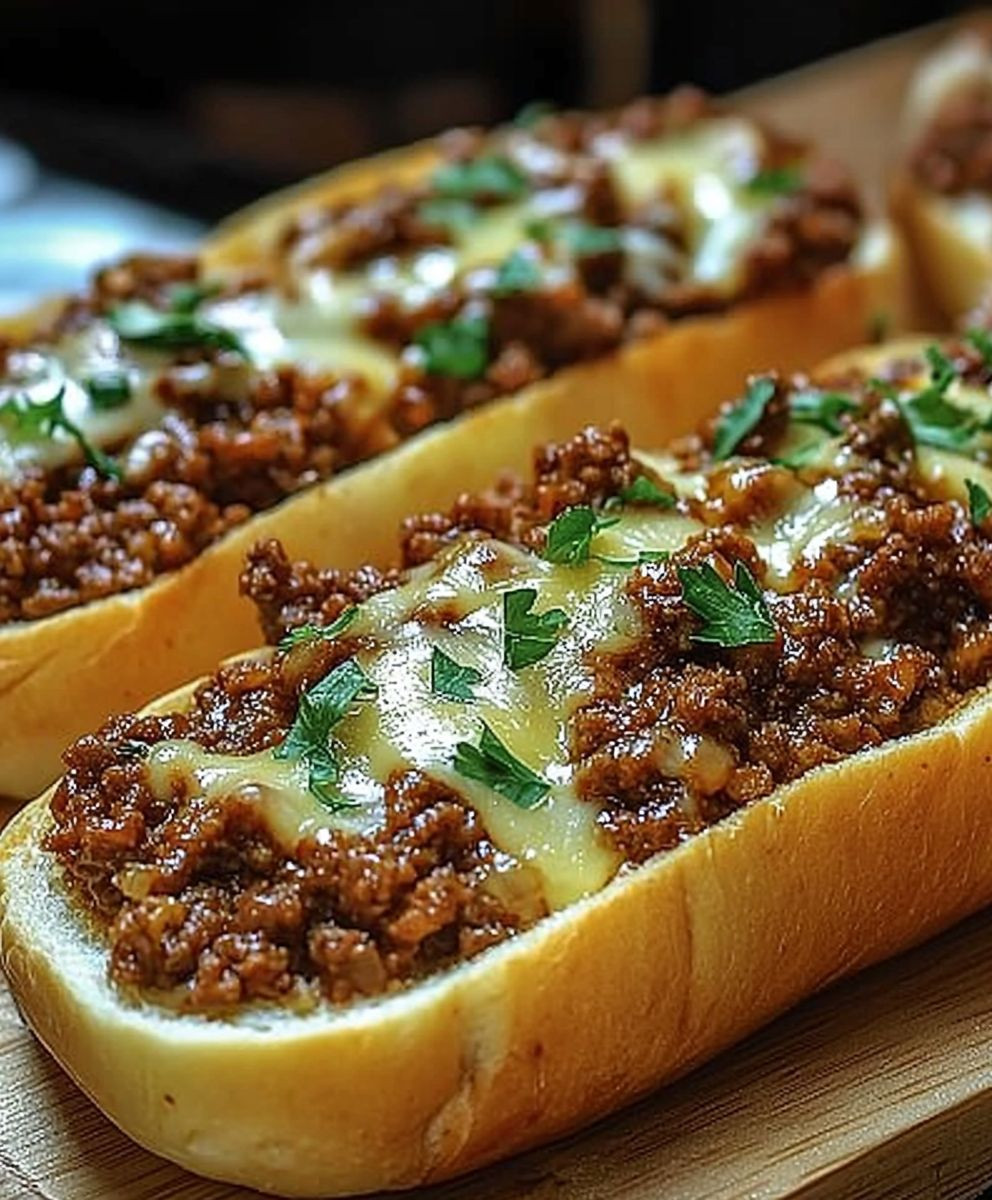 Italian Garlic Bread Sloppy Joes
