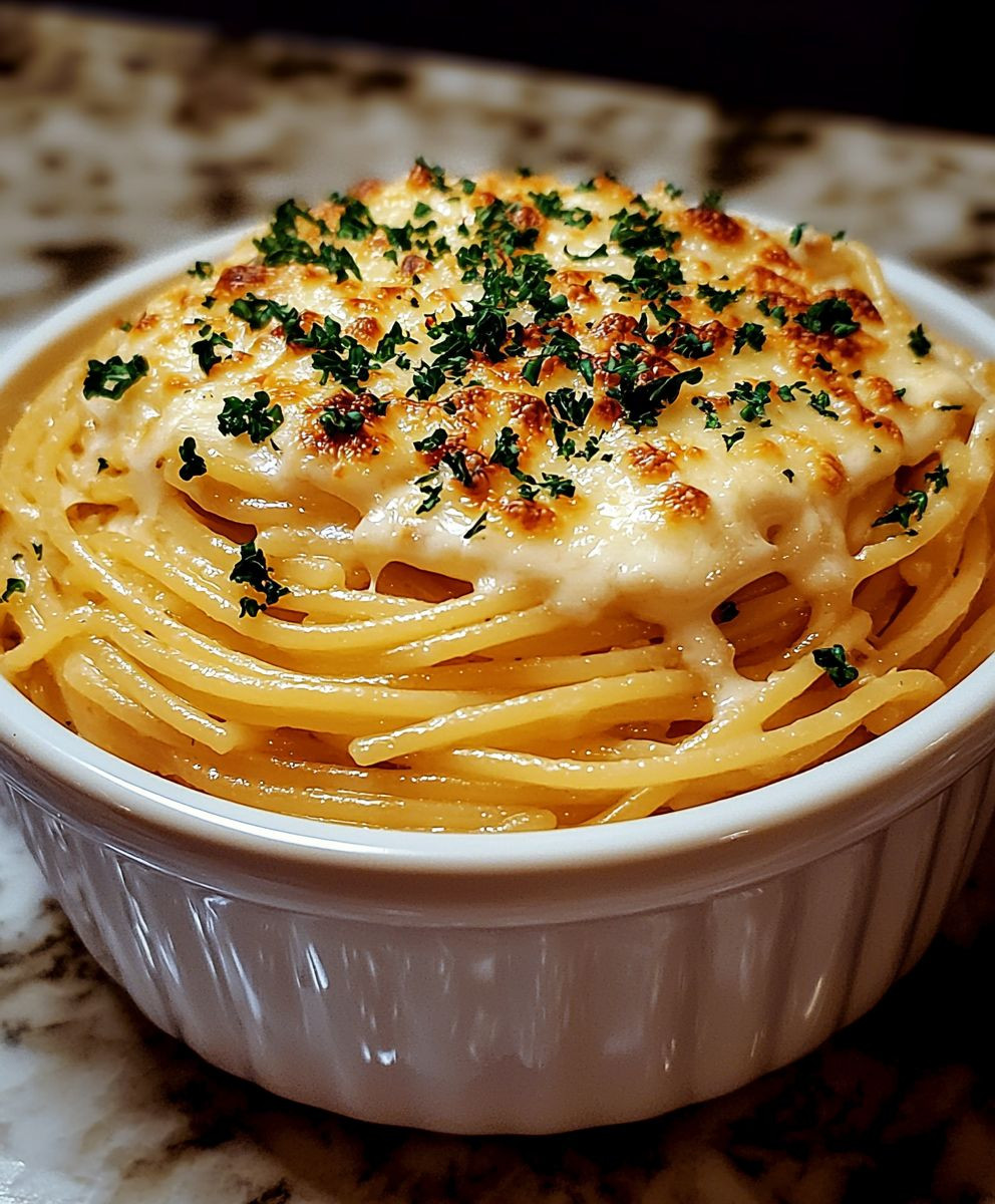 Cheesy Garlic Parmesan Spaghetti