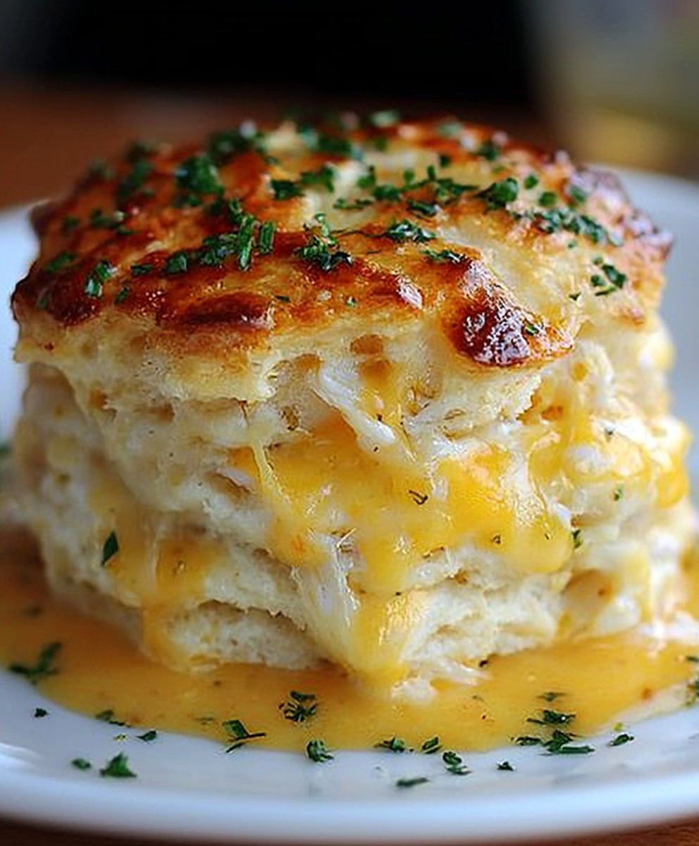 Crab Stuffed Cheddar Bay Biscuit
