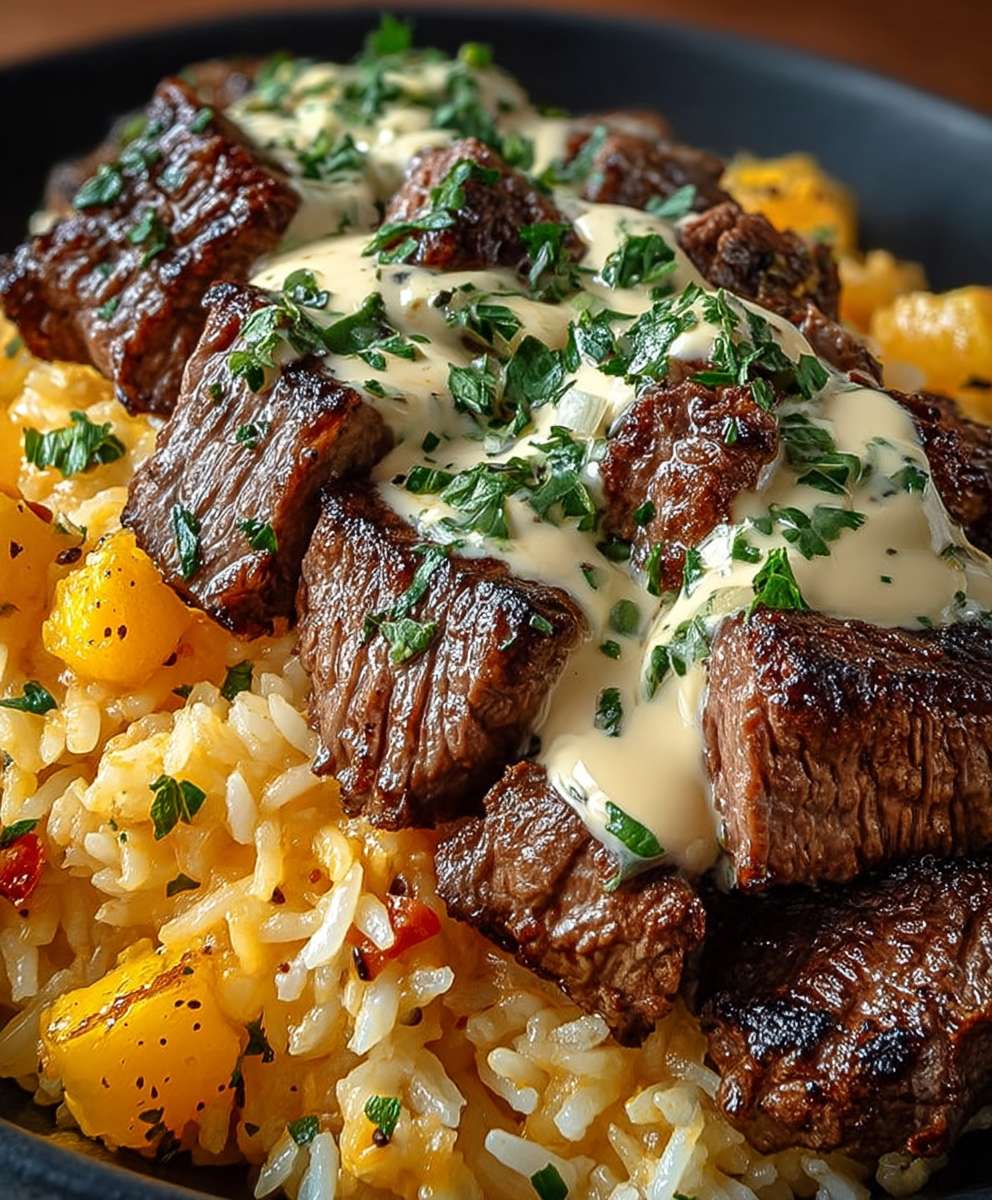 Steak Queso Rice