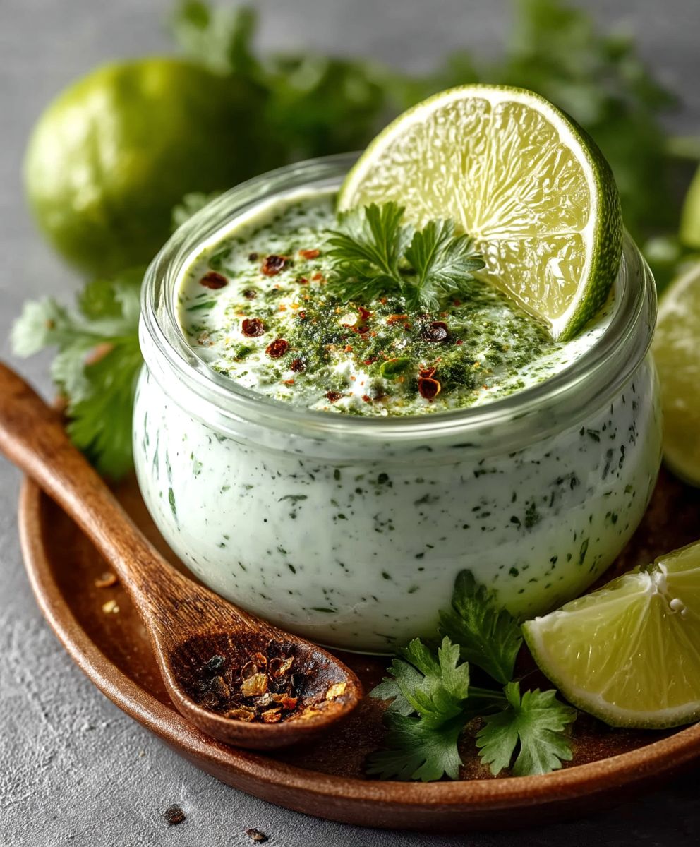 Cilantro Garlic Sauce Jalapeno Lime