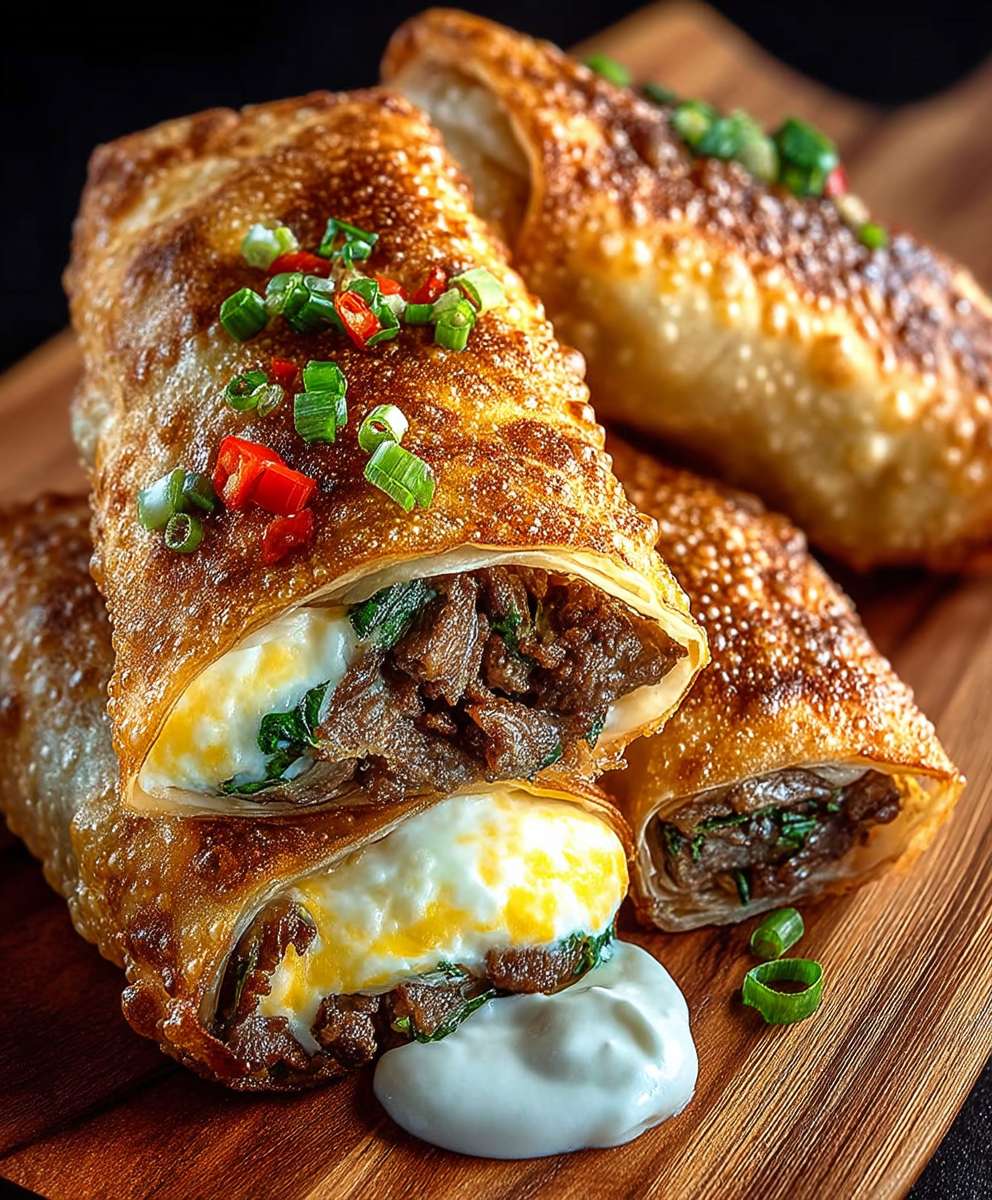 Philly Cheesesteak Egg Rolls
