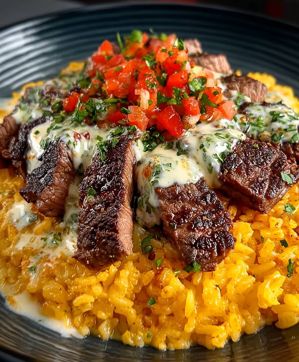 Steak Queso Rice