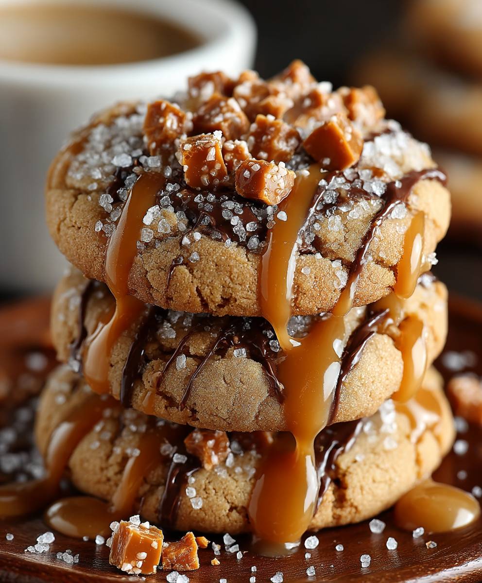 Salted Caramel Crunch Cookies