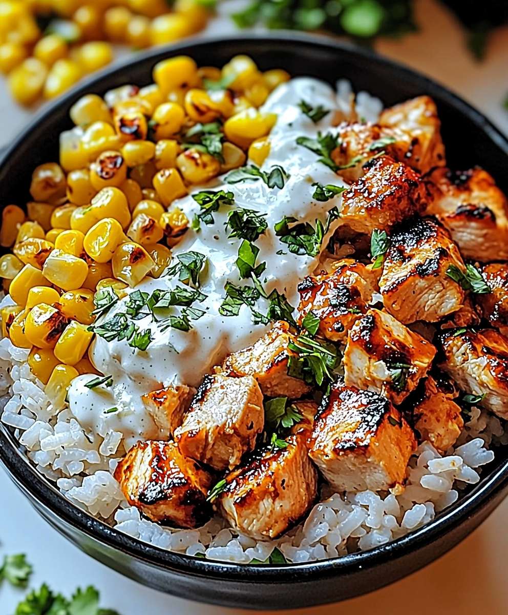 Street Corn Chicken Rice Bowl