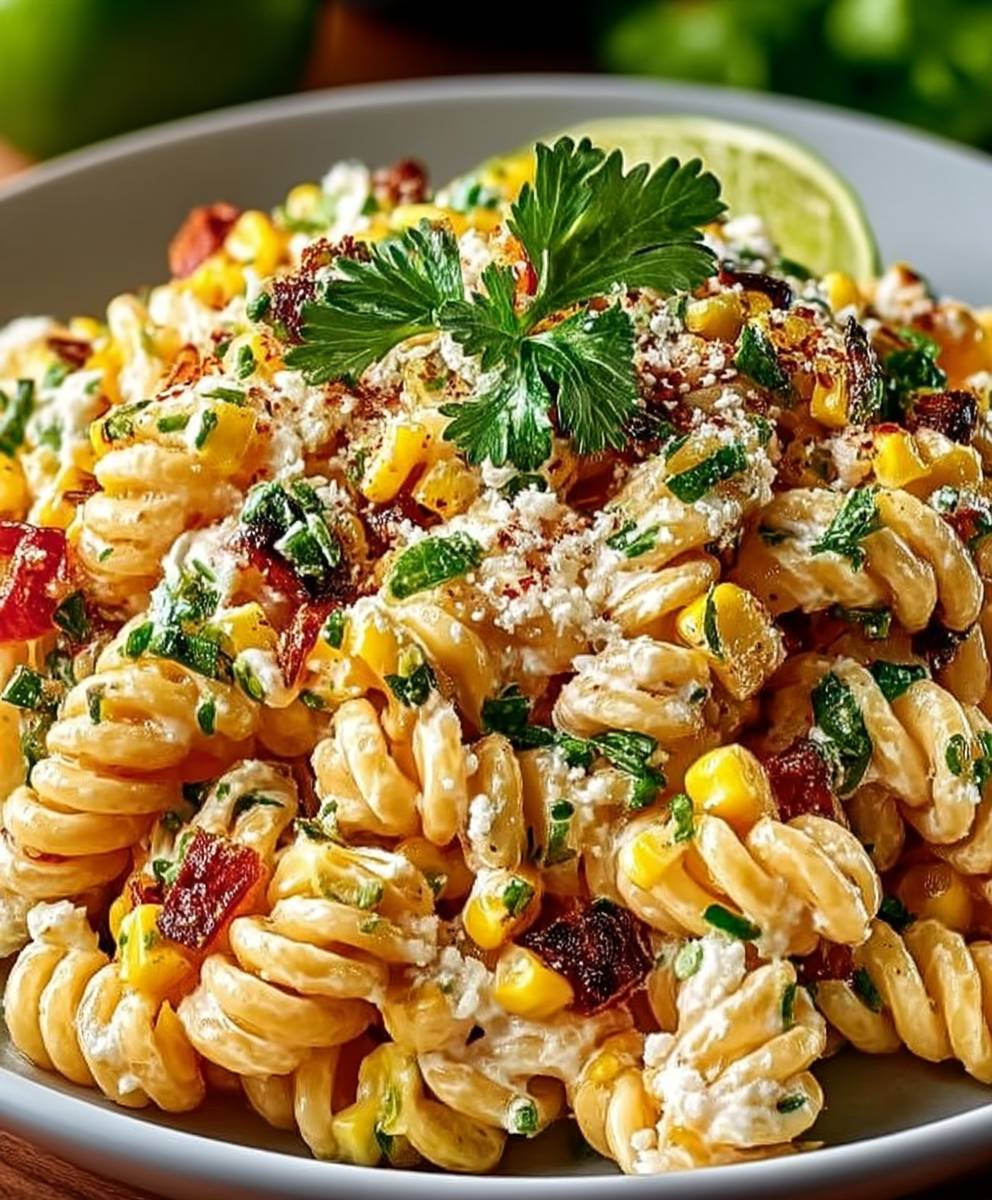 Mexican street corn pasta salad