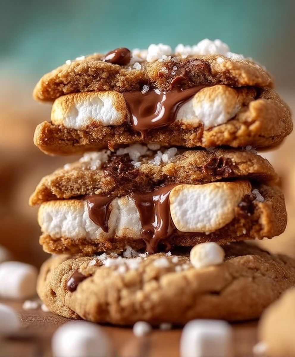 Smores cookies marshmallow chocolate