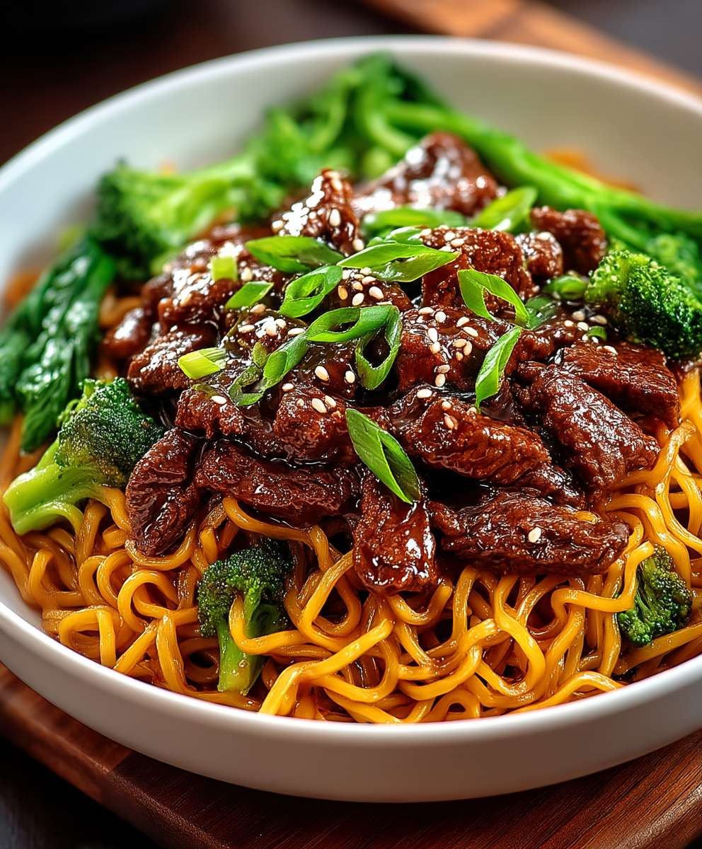 Sticky Beef Noodles