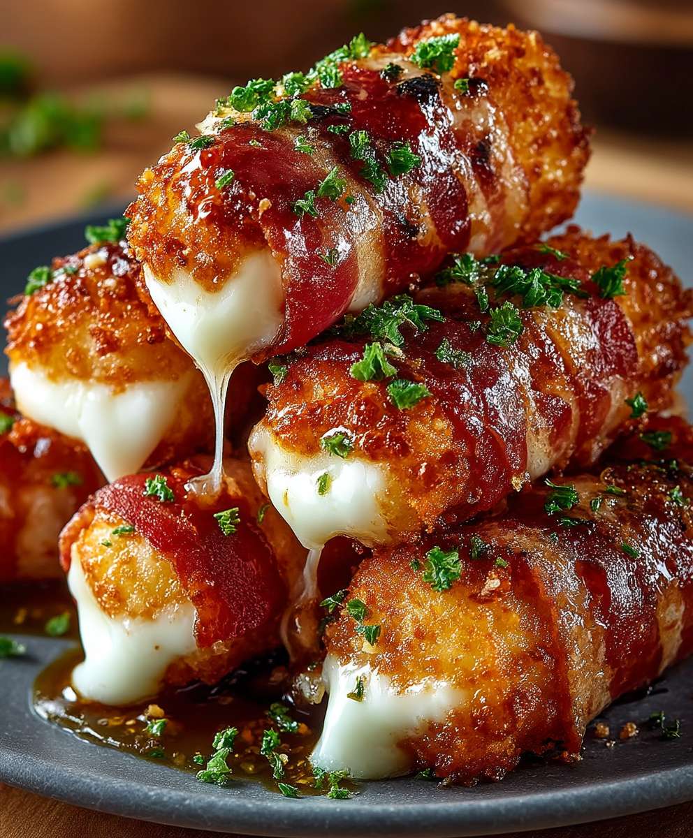 Bacon Wrapped Mozzarella Sticks