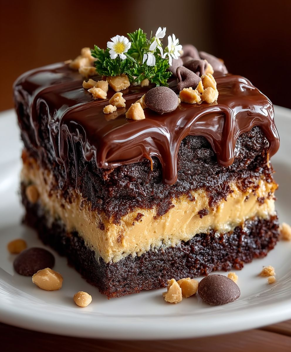 Chocolate Peanut Butter Sheet Cake