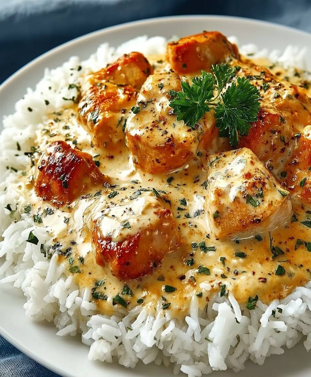 Creamy Smothered Chicken Rice