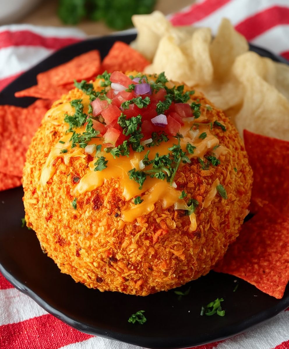 Taco cheese ball appetizer