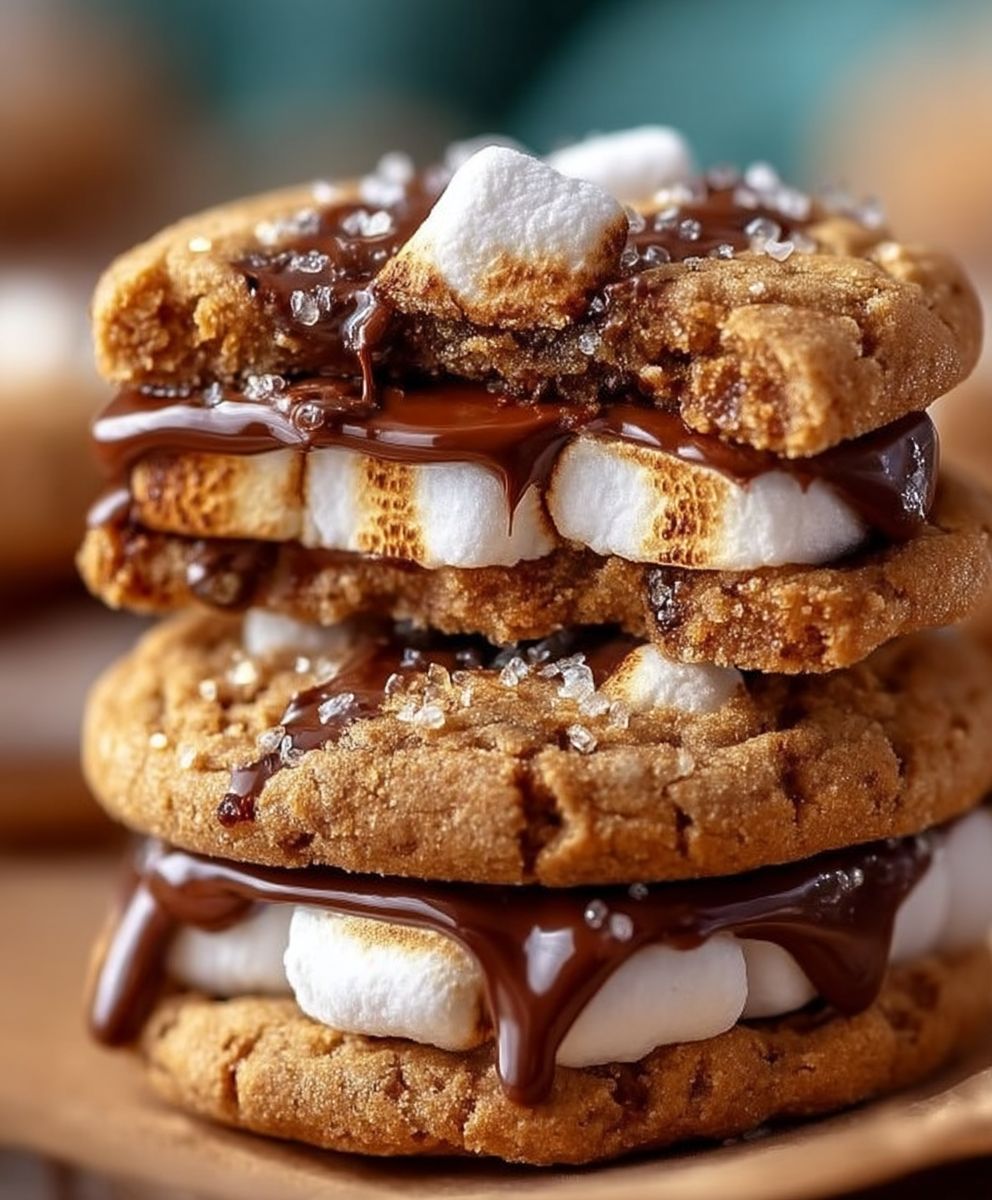 Smores cookies marshmallow chocolate