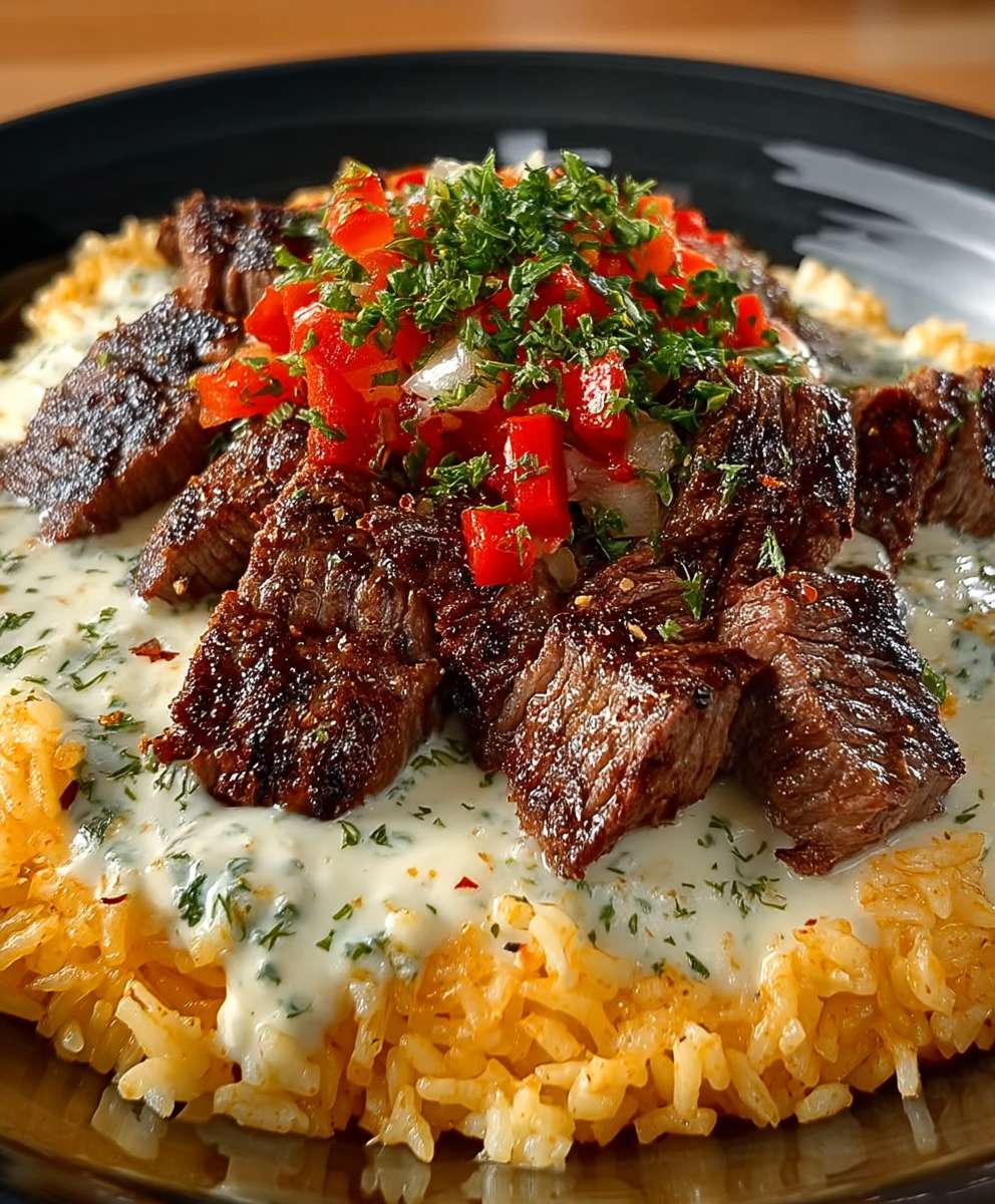 Steak Queso Rice