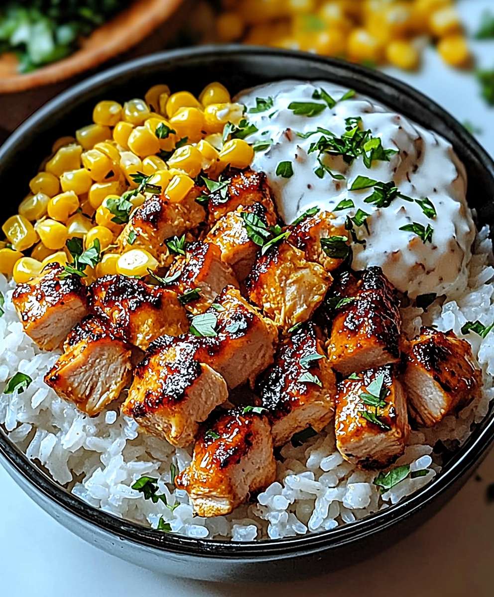 Street Corn Chicken Rice Bowl