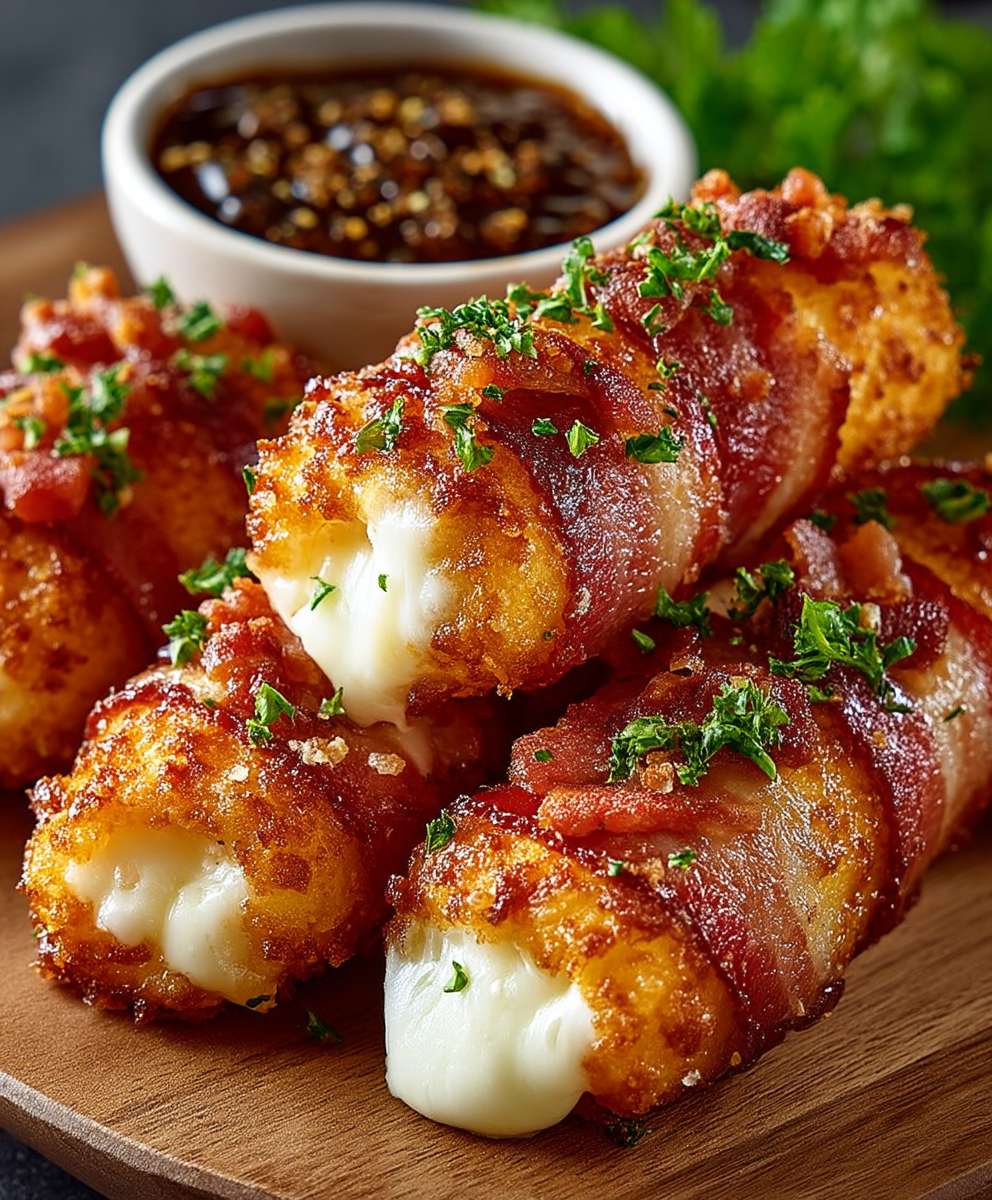Bacon Wrapped Mozzarella Sticks