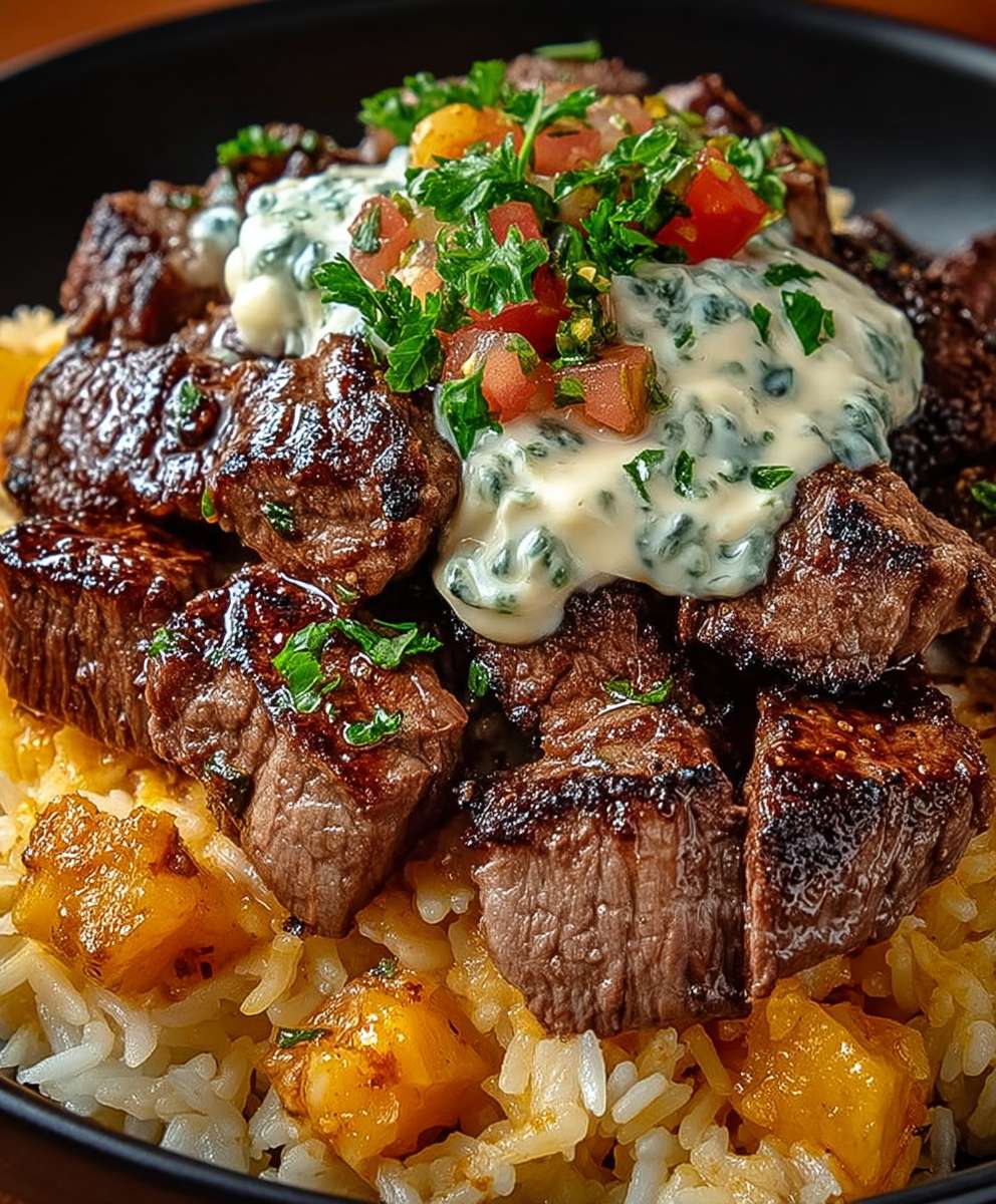 Steak Queso Rice