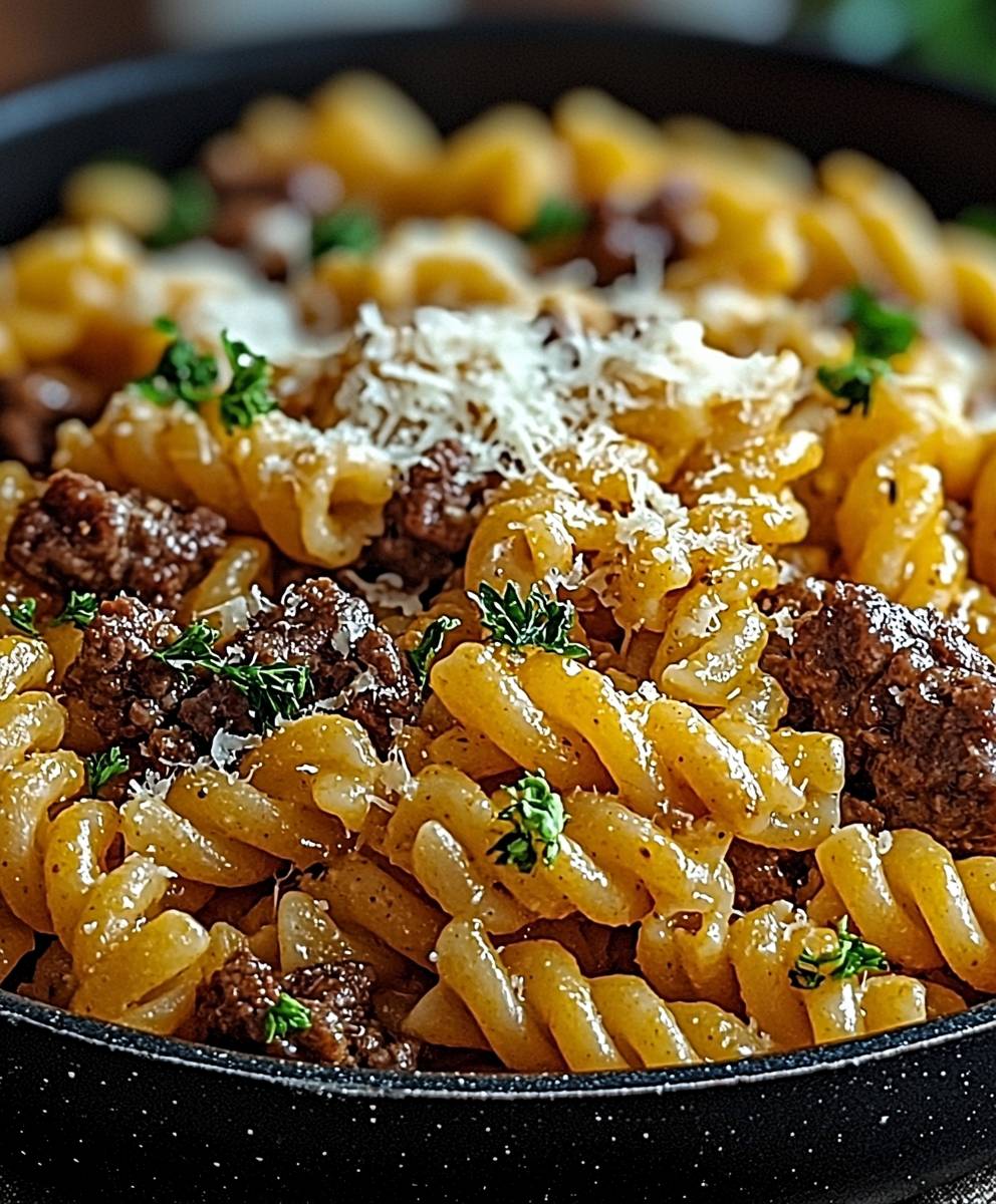 Beef and Cheddar Pasta
