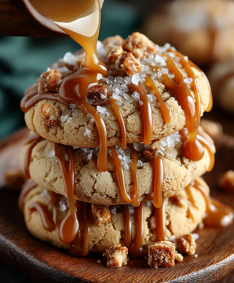 Salted Caramel Crunch Cookies
