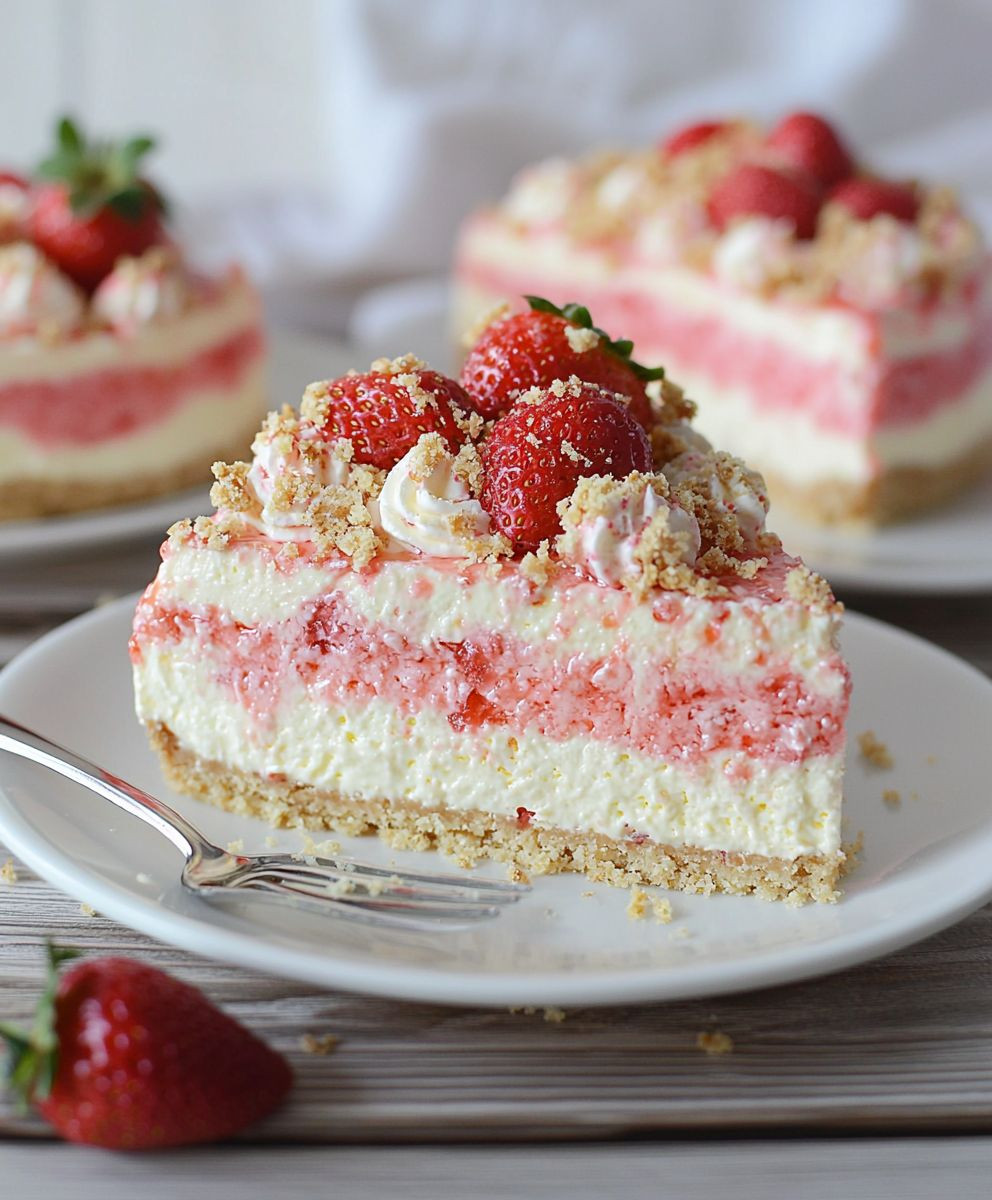 Strawberry Crunch Cheesecake Dessert