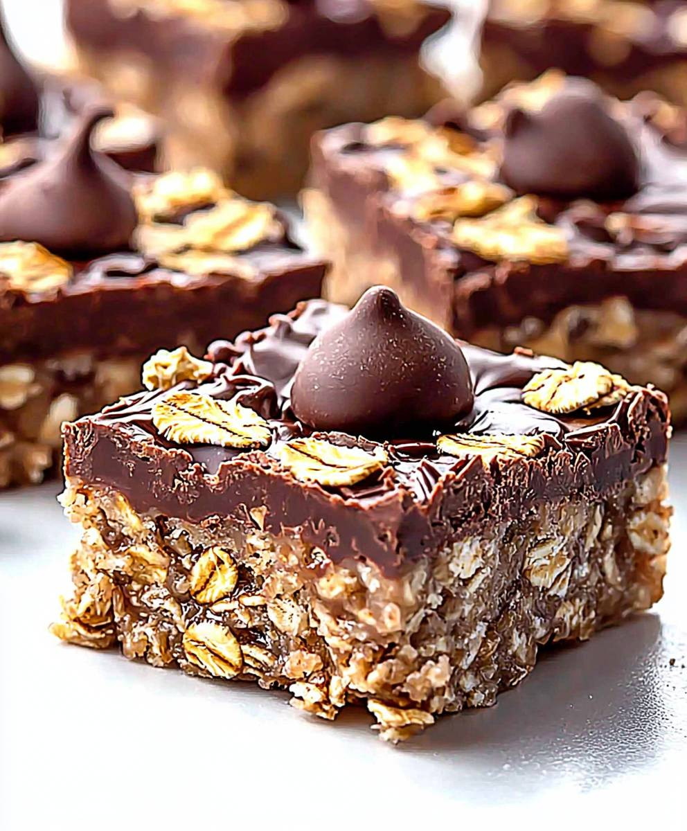 No Bake Chocolate Oatmeal Bars