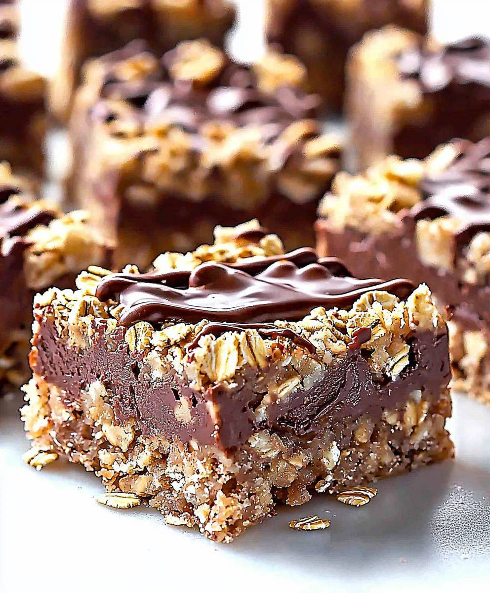 No Bake Chocolate Oatmeal Bars