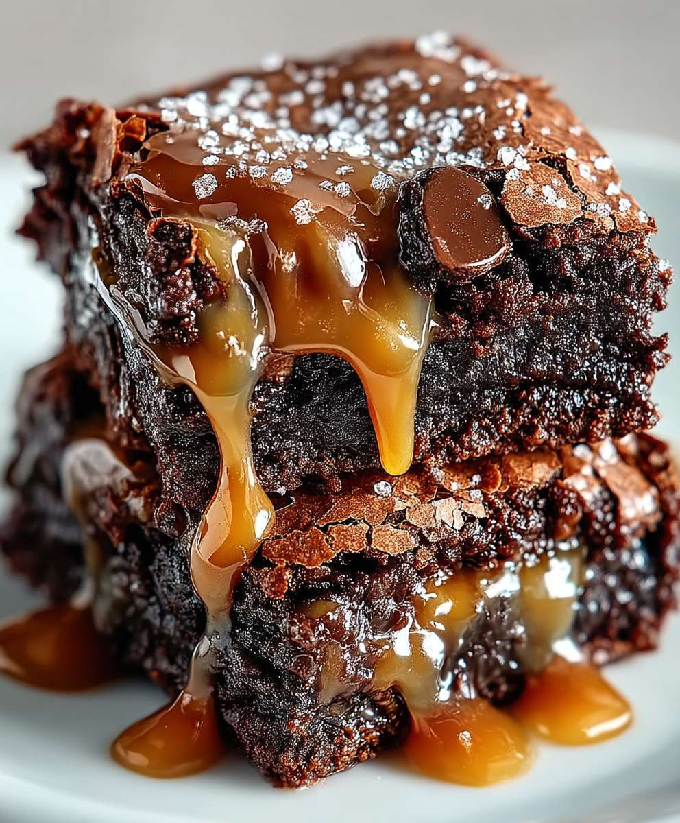 Fudgy Caramel Brownies