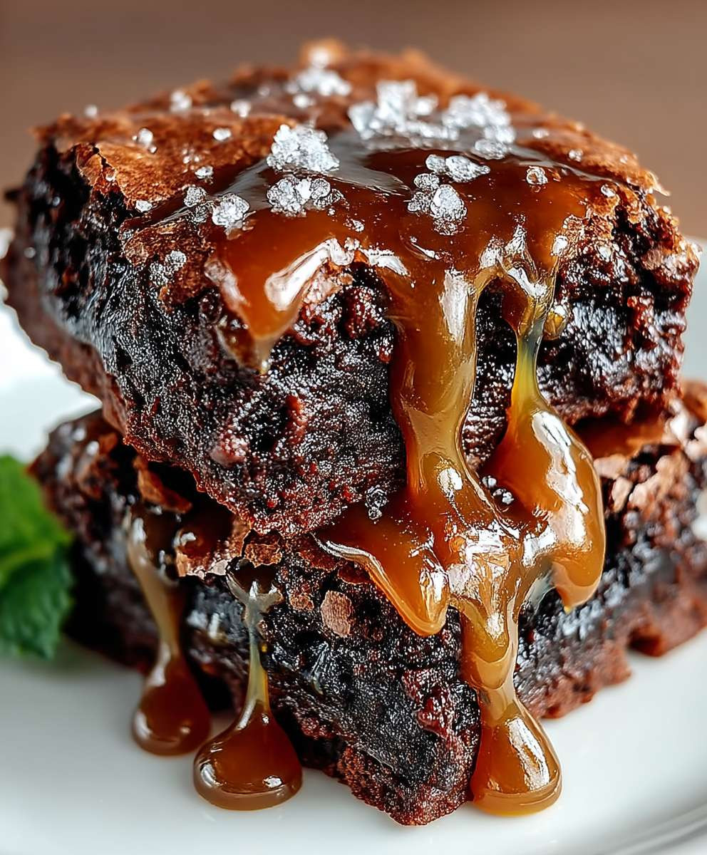 Fudgy Caramel Brownies