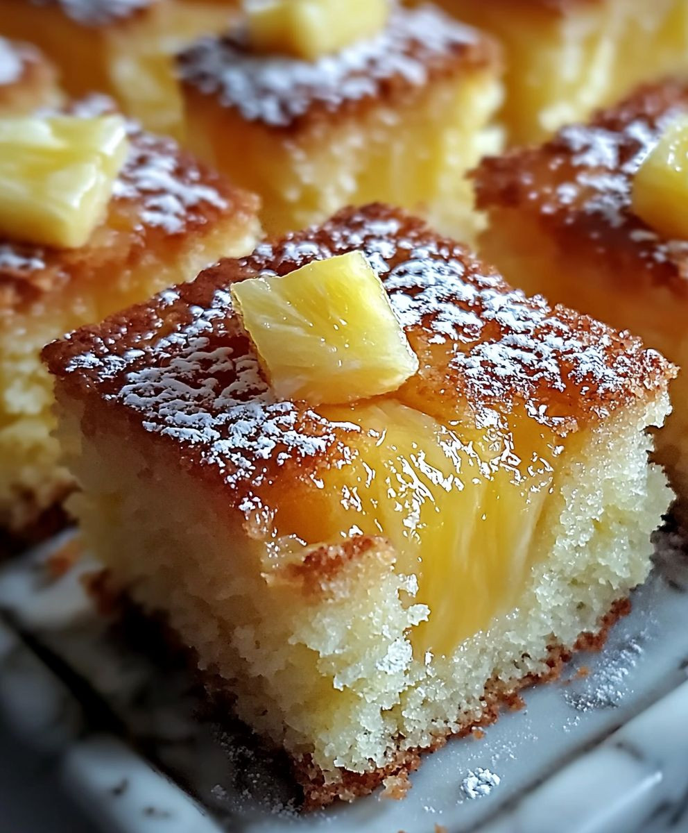 Pineapple Condensed Milk Cake